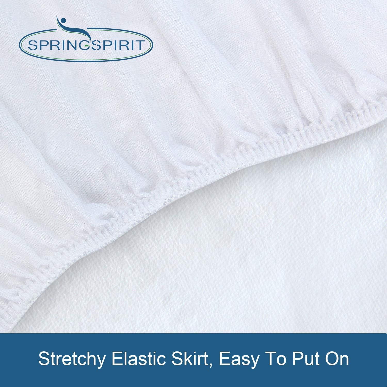 SPRINGSPIRIT Terry Mattress Protector Cover Waterproof
