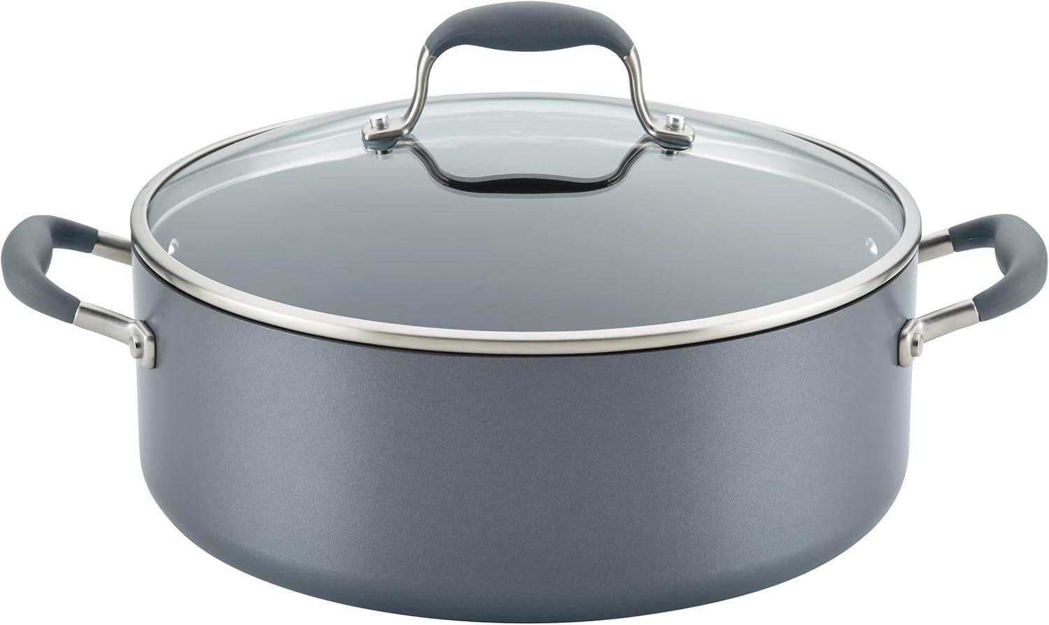 Anolon 7.5-Quart Moonstone Nonstick Hard-Anodized Stockpot with Lid