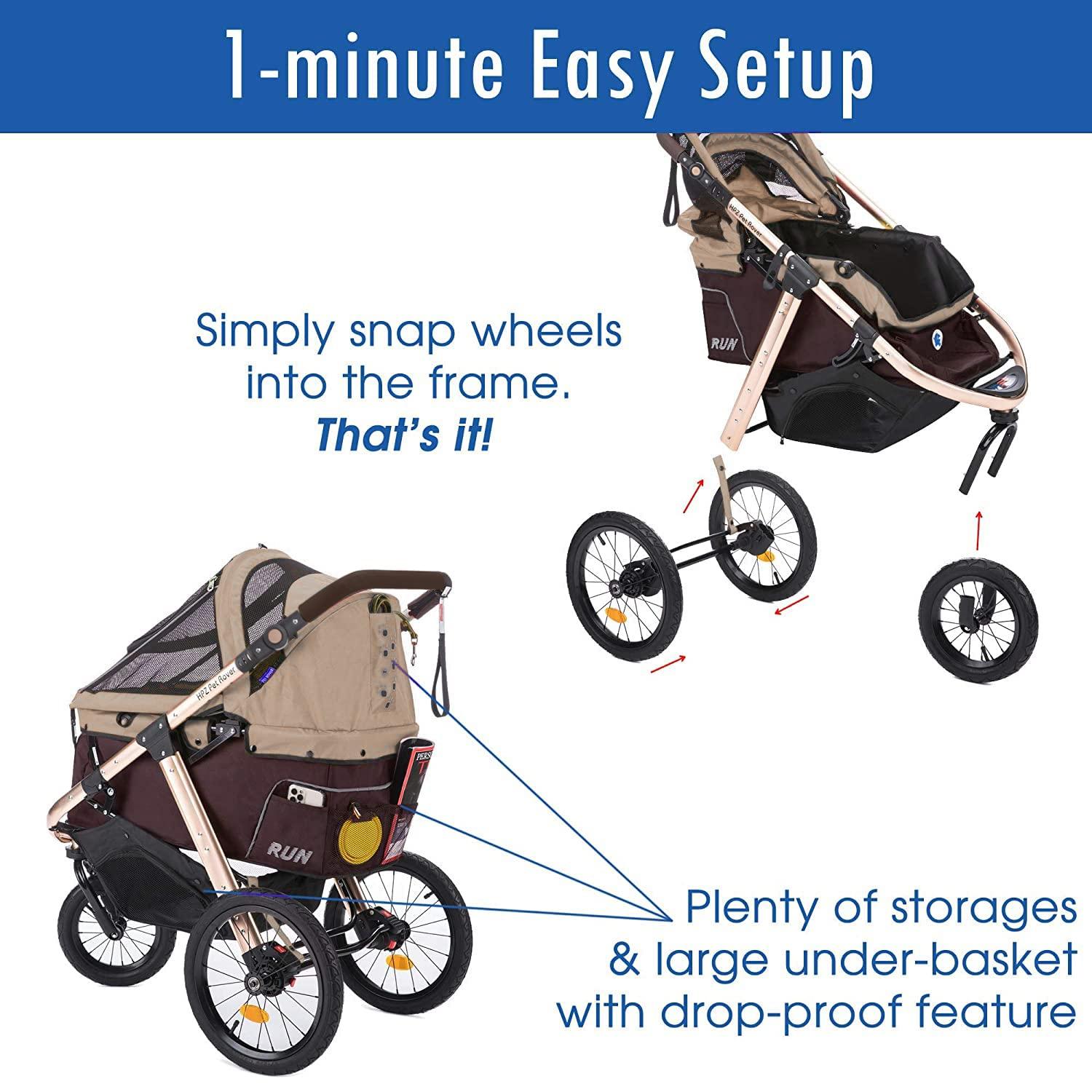 HPZ Pet Rover Run Foldable Pet Jogger Stroller