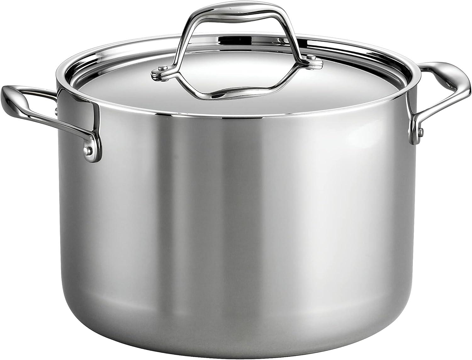 Tramontina Tramontina Gourmet Tri-Ply Clad 8 Qt. Stock Pot with Lid