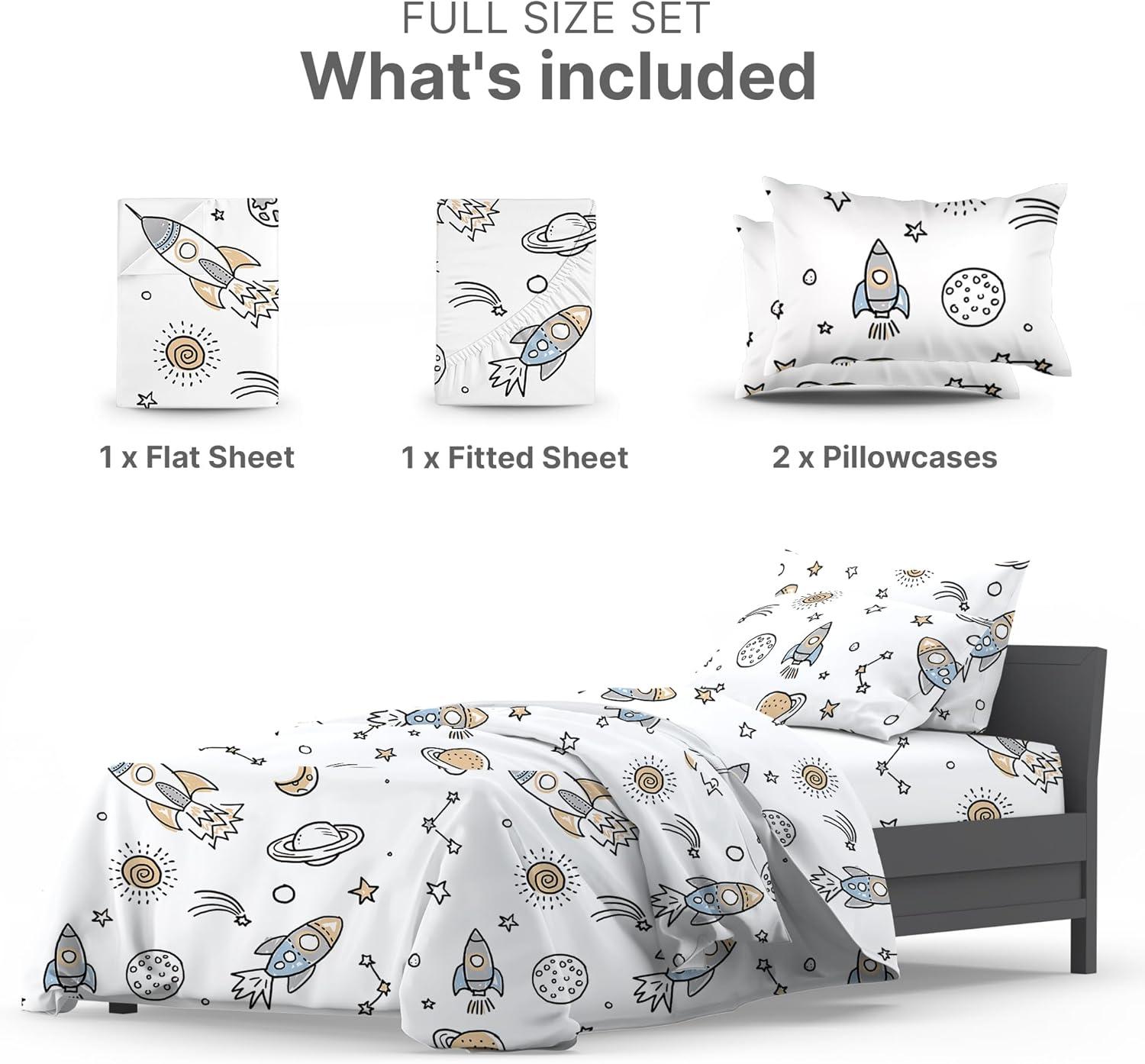 Kids 4 Piece Microfiber Sheet Set - CGK Linens.