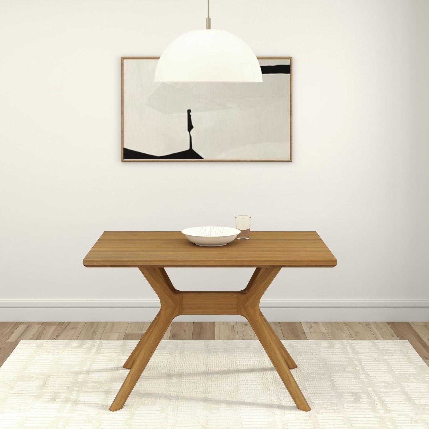 Plank+Beam Solid Wood Verso Dining Bench, 48" Entryway Bench, Minimalist Room Bench, Pecan