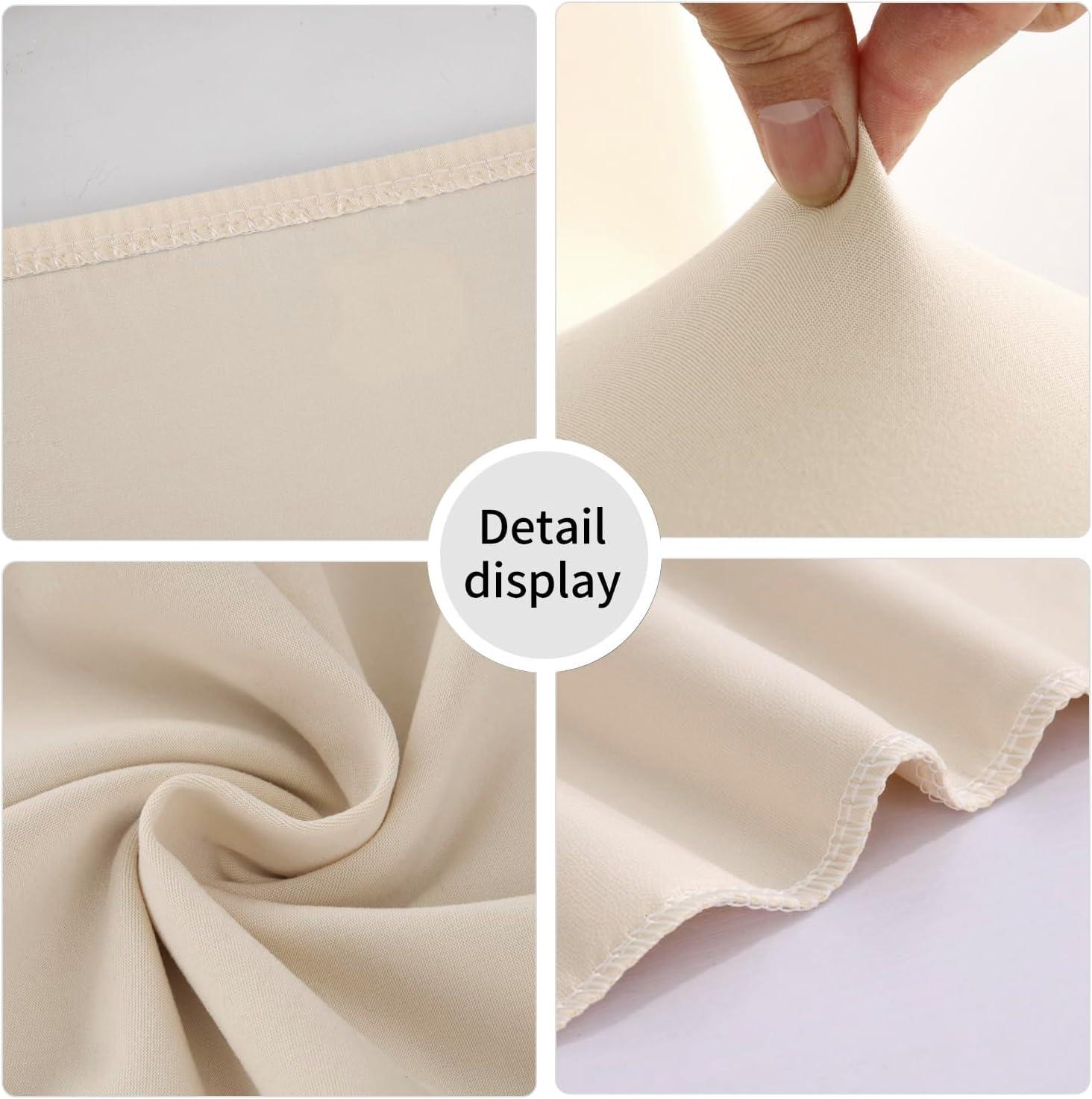 YISUN Dining Chair Covers, Stretch Spandex Chair Seat Cover Removable Washable Parson Chair Cover Kitchen Chair Protector Slipcovers (Beige Light, 6)