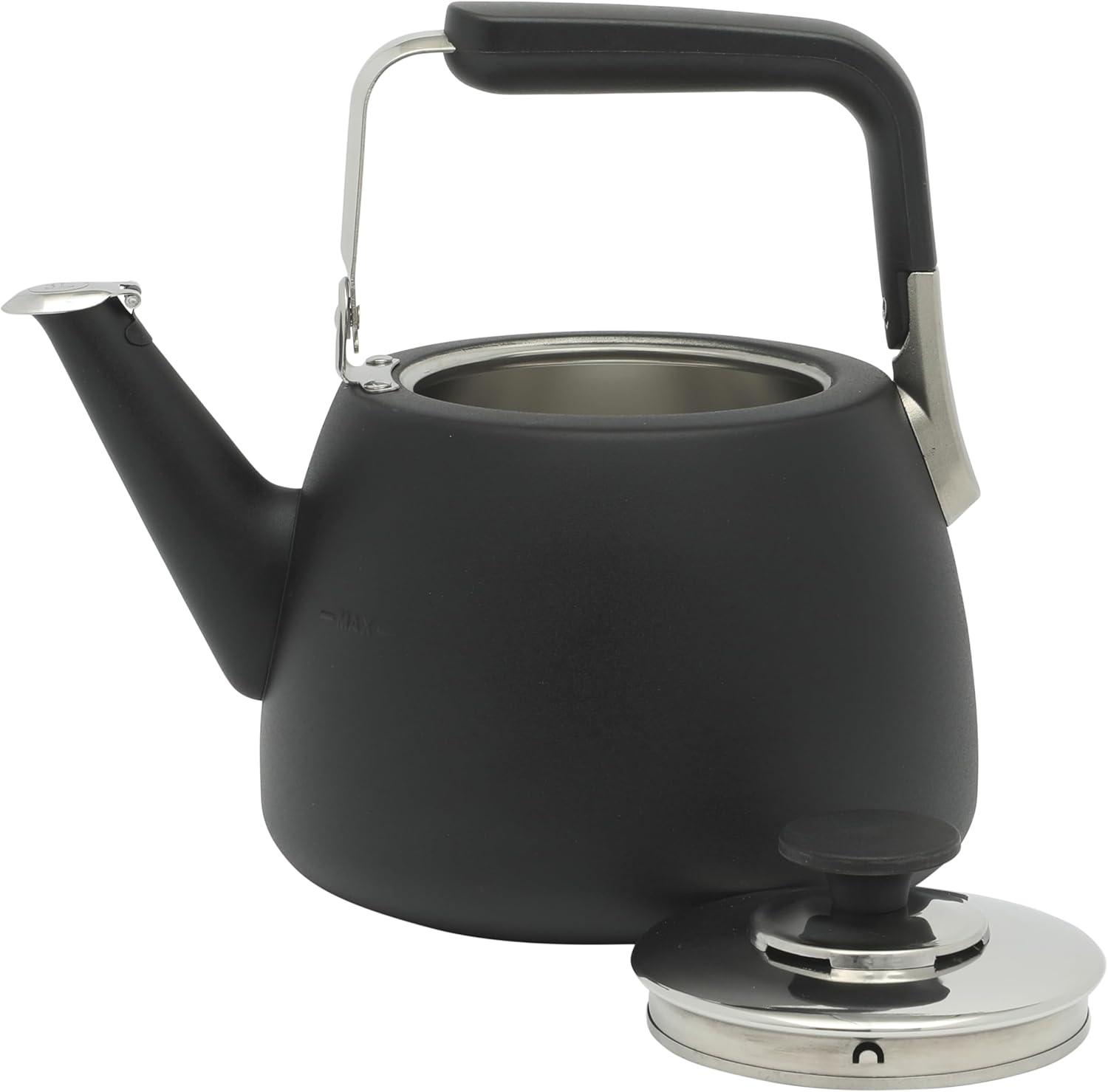 Sur La Table Kitchen Essentials Sur La Table Kitchen Essential Large 2 QT Heavy Gauge Stainless Steel Whistling Tea Kettle