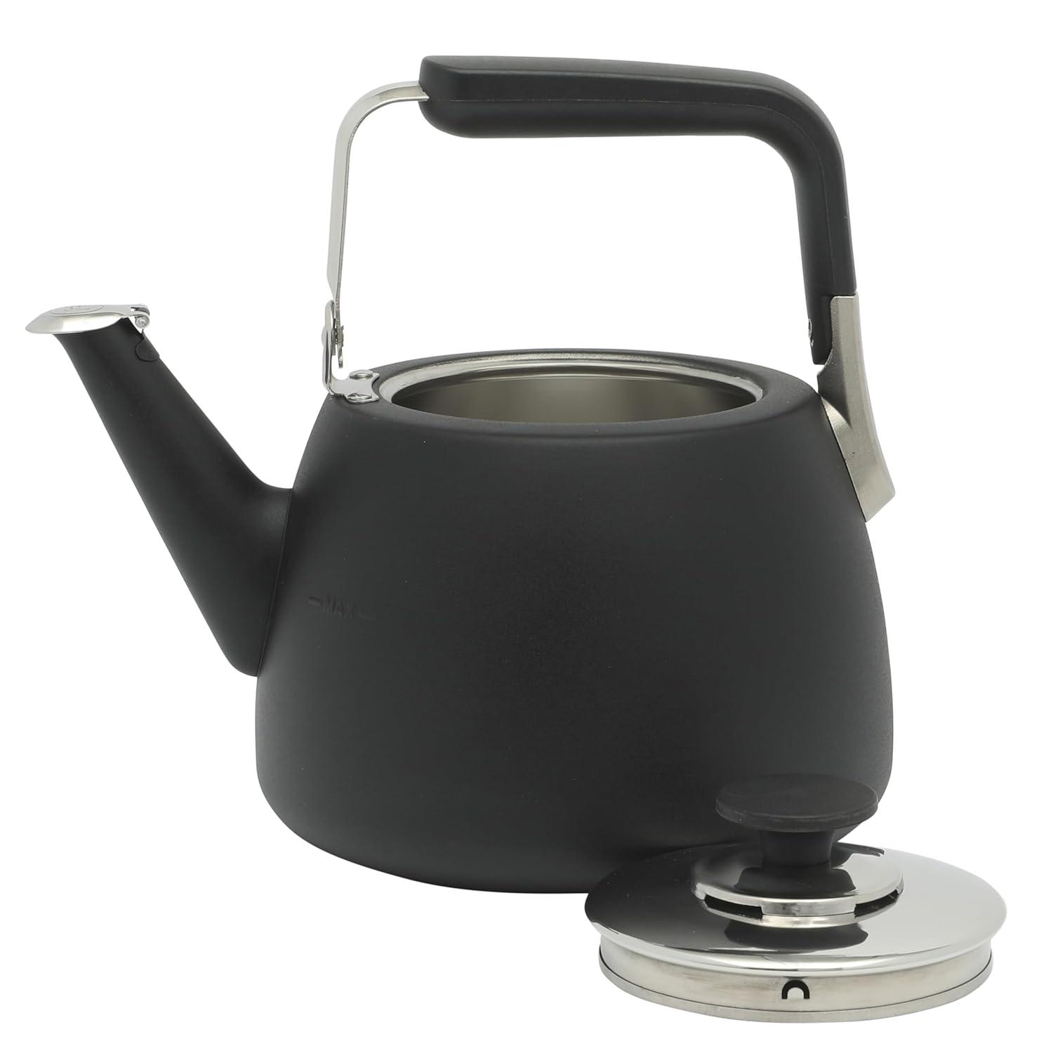 Sur La Table Kitchen Essentials Sur La Table Kitchen Essential Large 2 QT Heavy Gauge Stainless Steel Whistling Tea Kettle