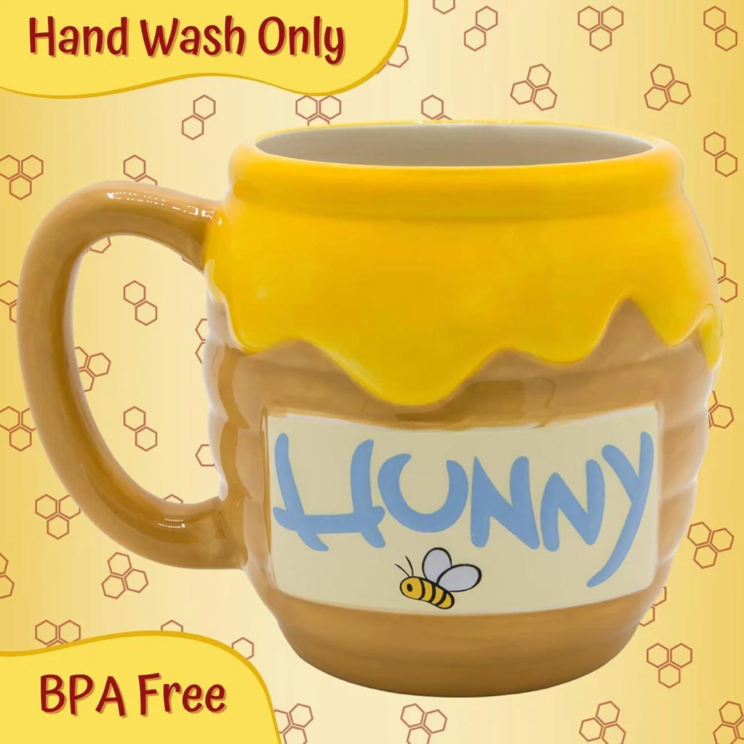 Silver Buffalo Disney Winnie the Pooh Honey Pot Sculpted Ceramic Mug | Holds 23 Ounces