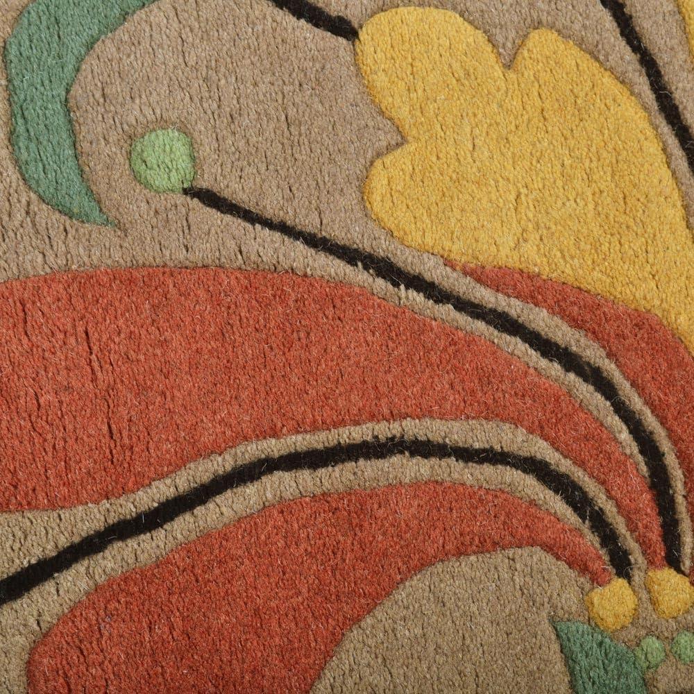 Rugsotic Carpets Hand Tufted Wool Eco-Friendly Area Rugs - 5'x8', Rectangle, Camel, Modern Contemporary Design, High Pile Handmade Anti Skid Rugs for Living Room, Bed Room (K00219)
