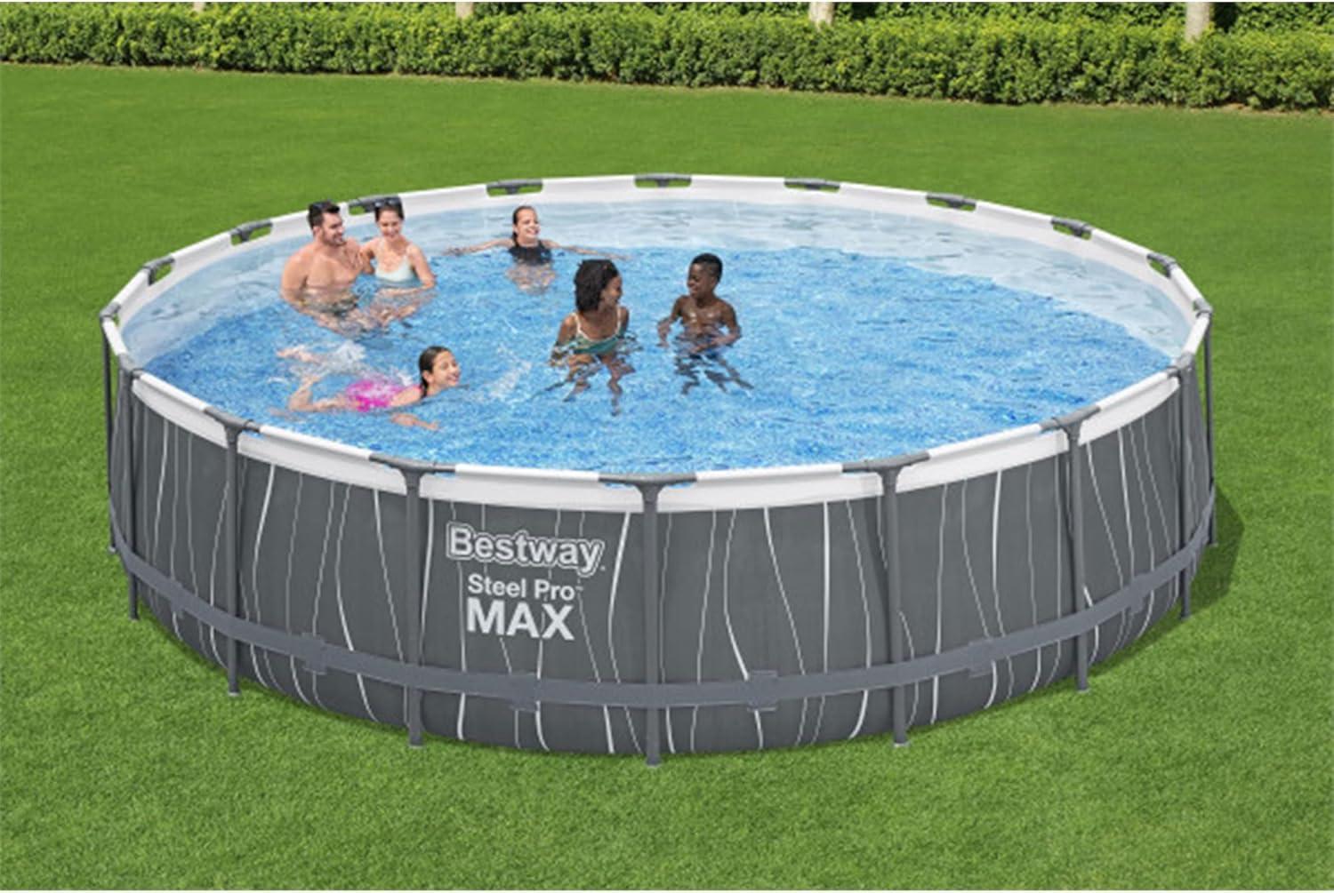 Bestway Steel Pro MAX 18'x48" Round Above Ground Pool w/LED Light & Remote