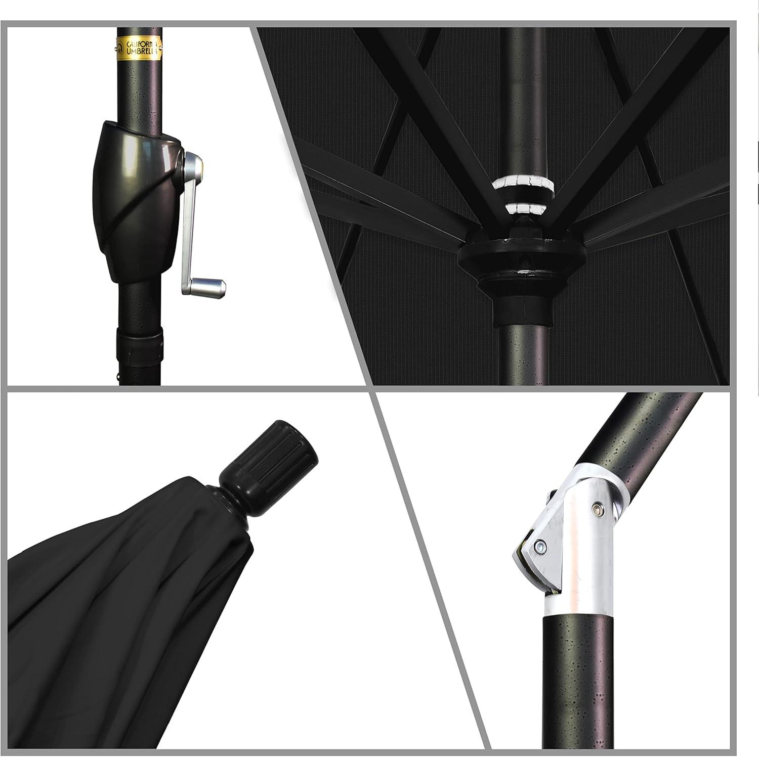 California Umbrella 9' Patio Umbrella in Black