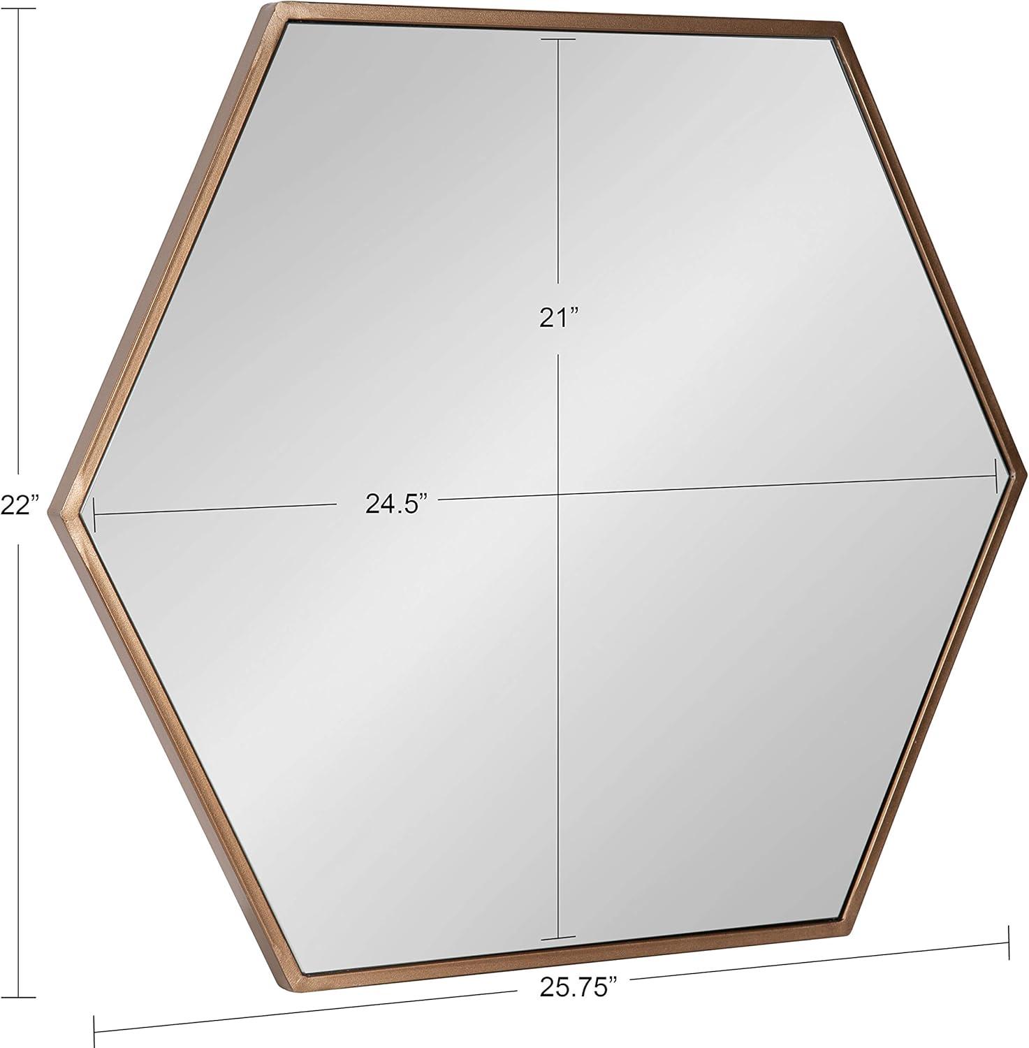 McNeer 22" x 25" Hexagon Bronze Vanity Wall Mirror