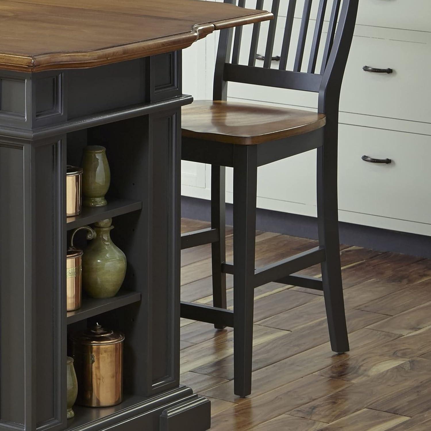 Homestyles Americana Wood Counter Stool in Gray