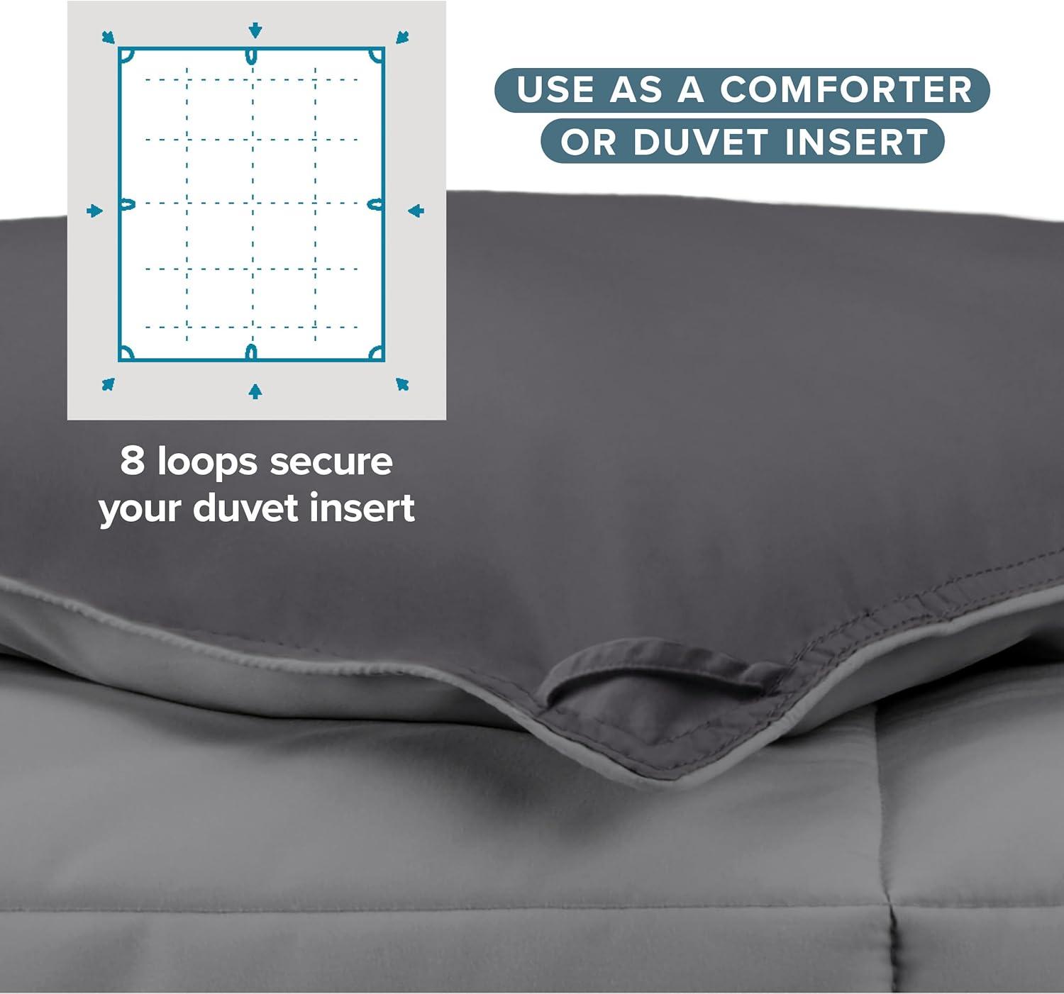 Bare Home Premium Ultra Soft Modern & Contemporary Box Stitch Comforter