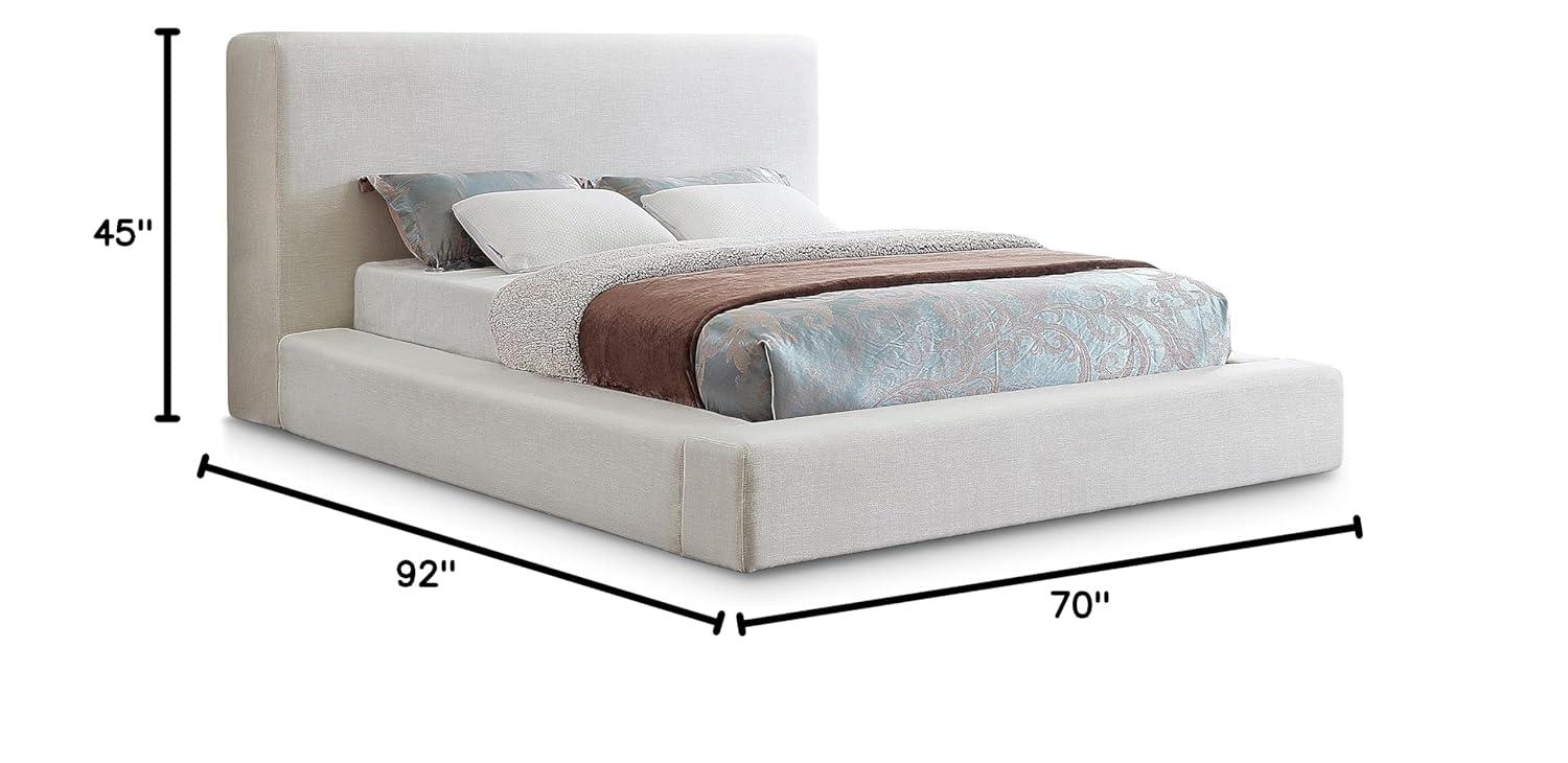 Meridian Furniture Devin Full Contemporary Standard Bed, Cream