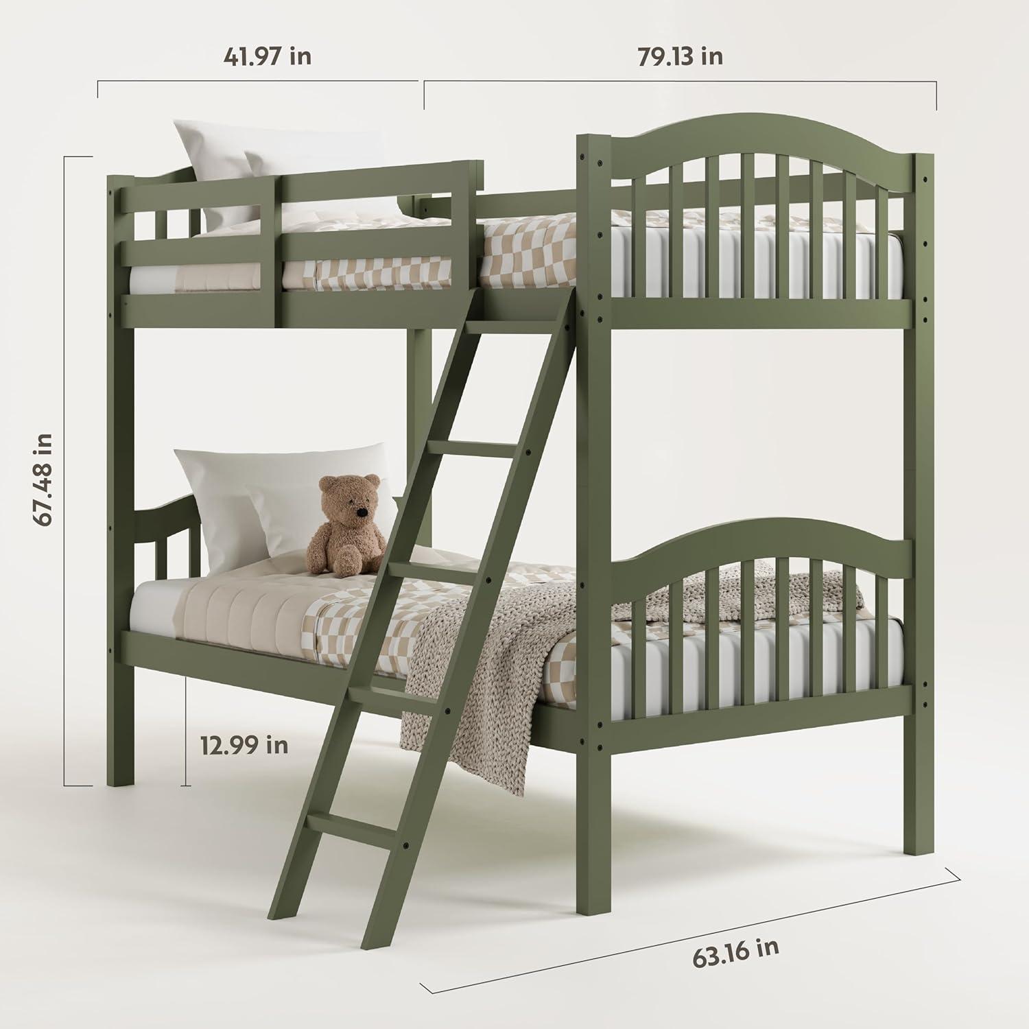 Long Horn Twin Over Twin Solid Wood Standard Bunk Bed by Storkcraft