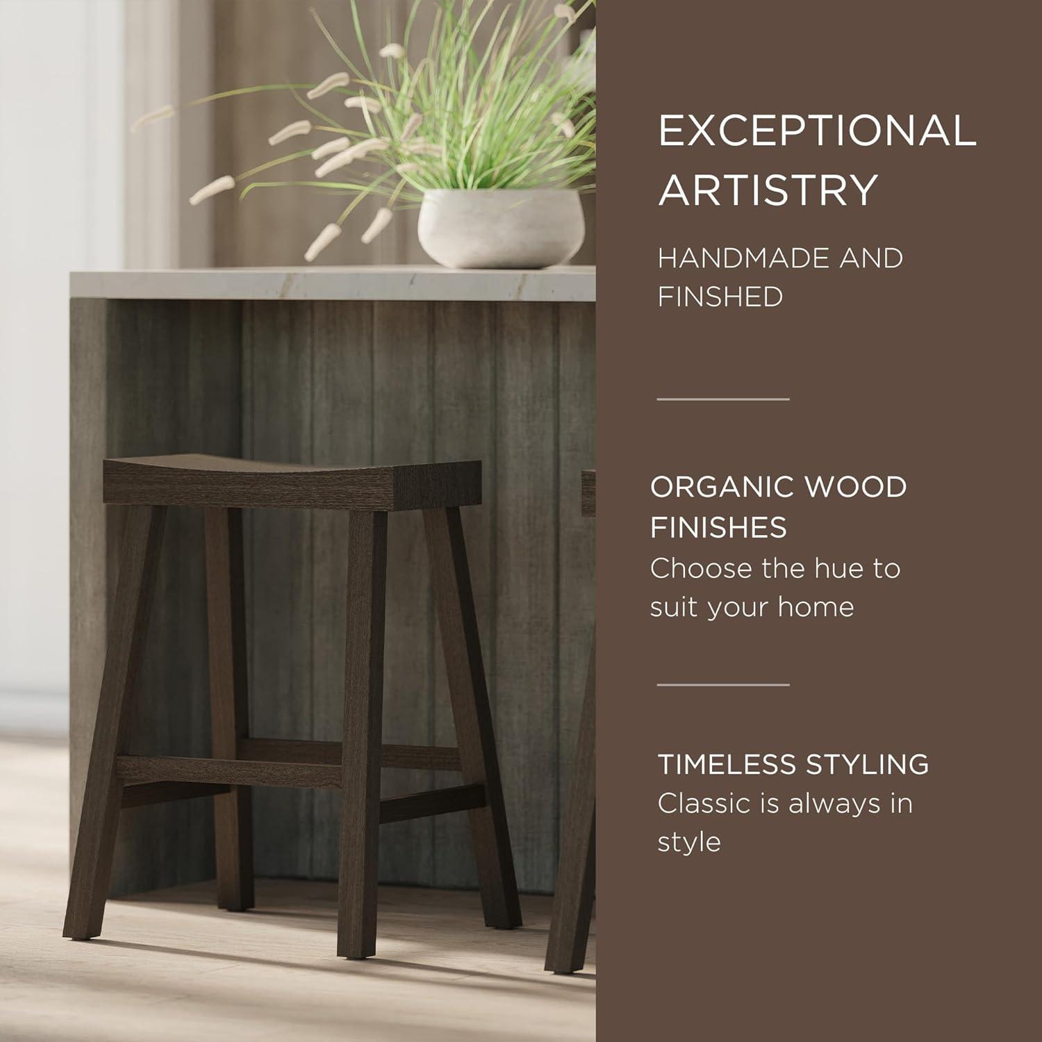 Maven Lane Vincent Wooden Kitchen Bar Stool