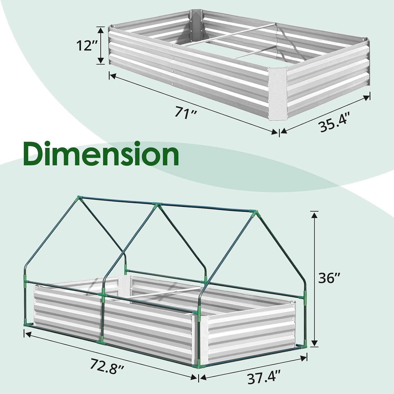 UNIVERSAL WINDOW SOLUTIONS Walk-In Tunnel Greenhouse, Garden Green House With Roll-Up Door And Windows, PE Cover, Plant Growing House For Patio Backyard Garden