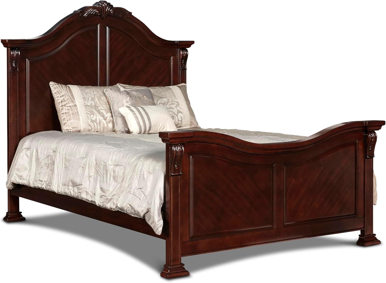 New Classic Furniture Emilie Traditional Solid Wood Bed in Brown