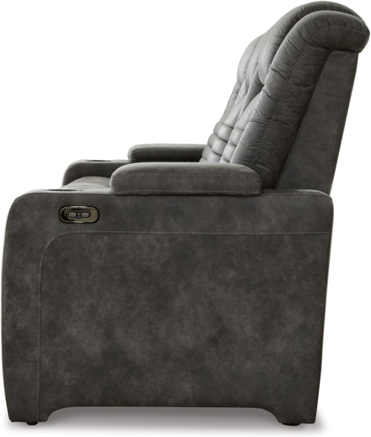 Soundcheck 83" Faux Leather Square Arm Reclining Sofa