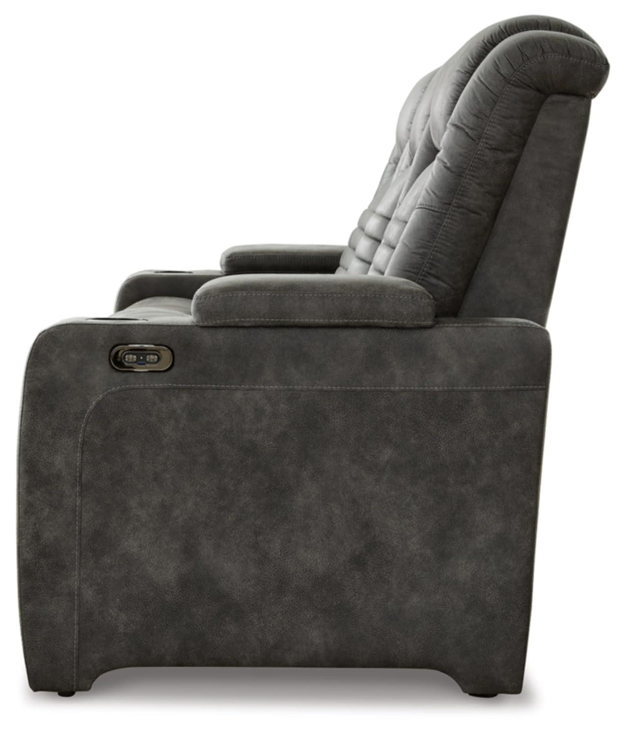 Soundcheck 83" Faux Leather Square Arm Reclining Sofa