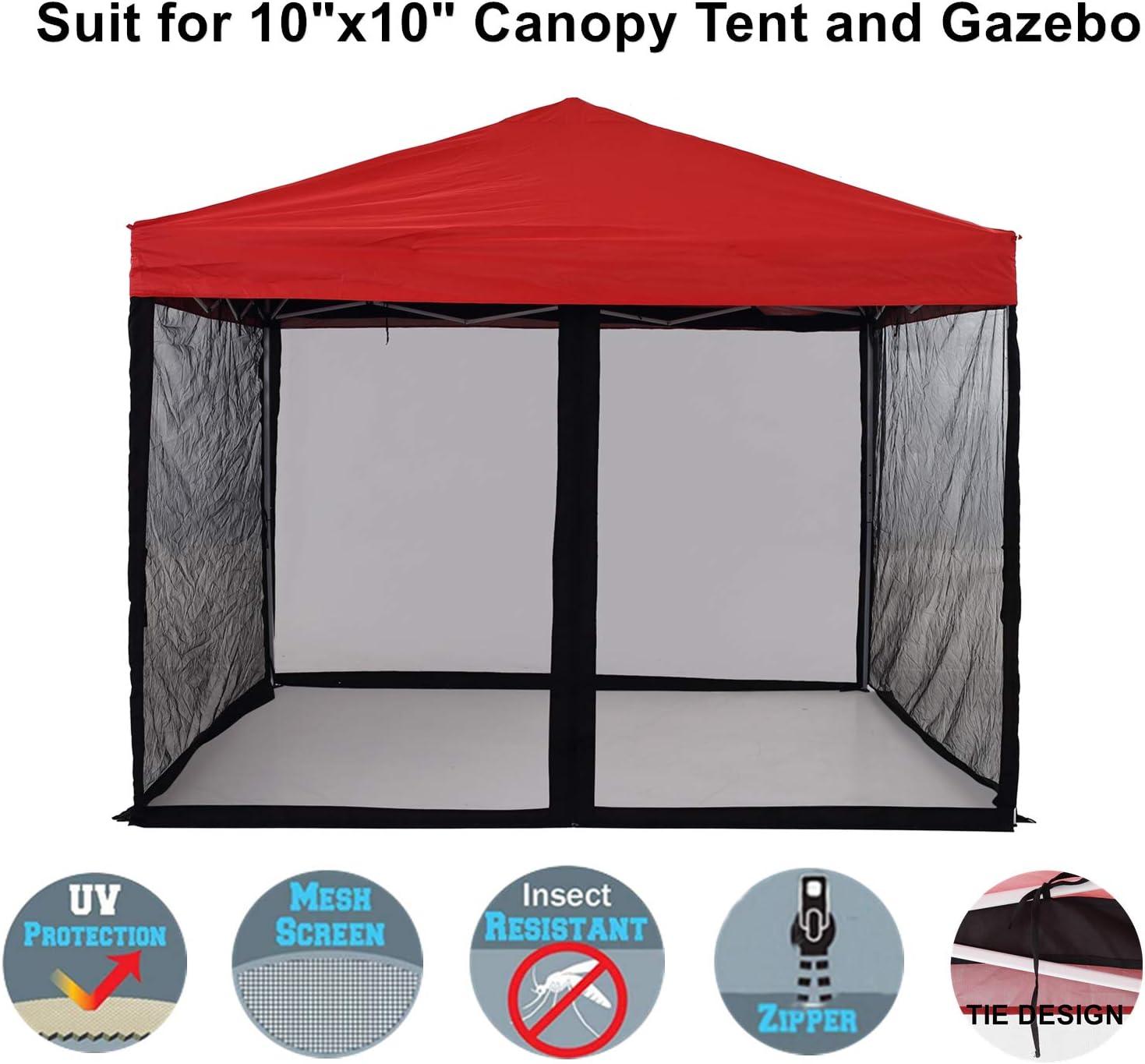 Black Mesh Mosquito Net for 10x10 Gazebo