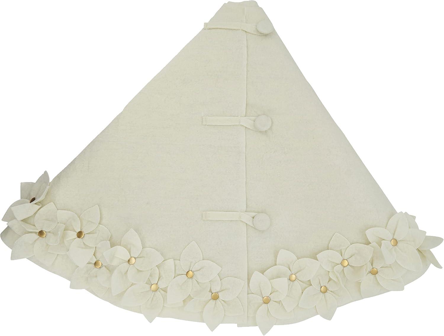 Saro Lifestyle Saro Lifestyle Floral Design Christmas Tree Skirt