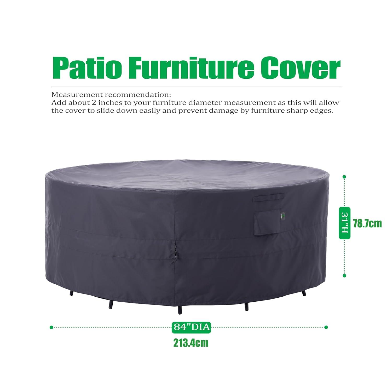 F&J Outdoors Premium Waterproof Outdoor Patio Round Table Cover: Latest Rip-Stop Fabric, 3-Year Warranty & Reviews | Wayfair