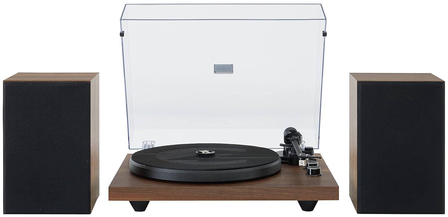 Crosley C62 Record Player & Speakers Shelf System