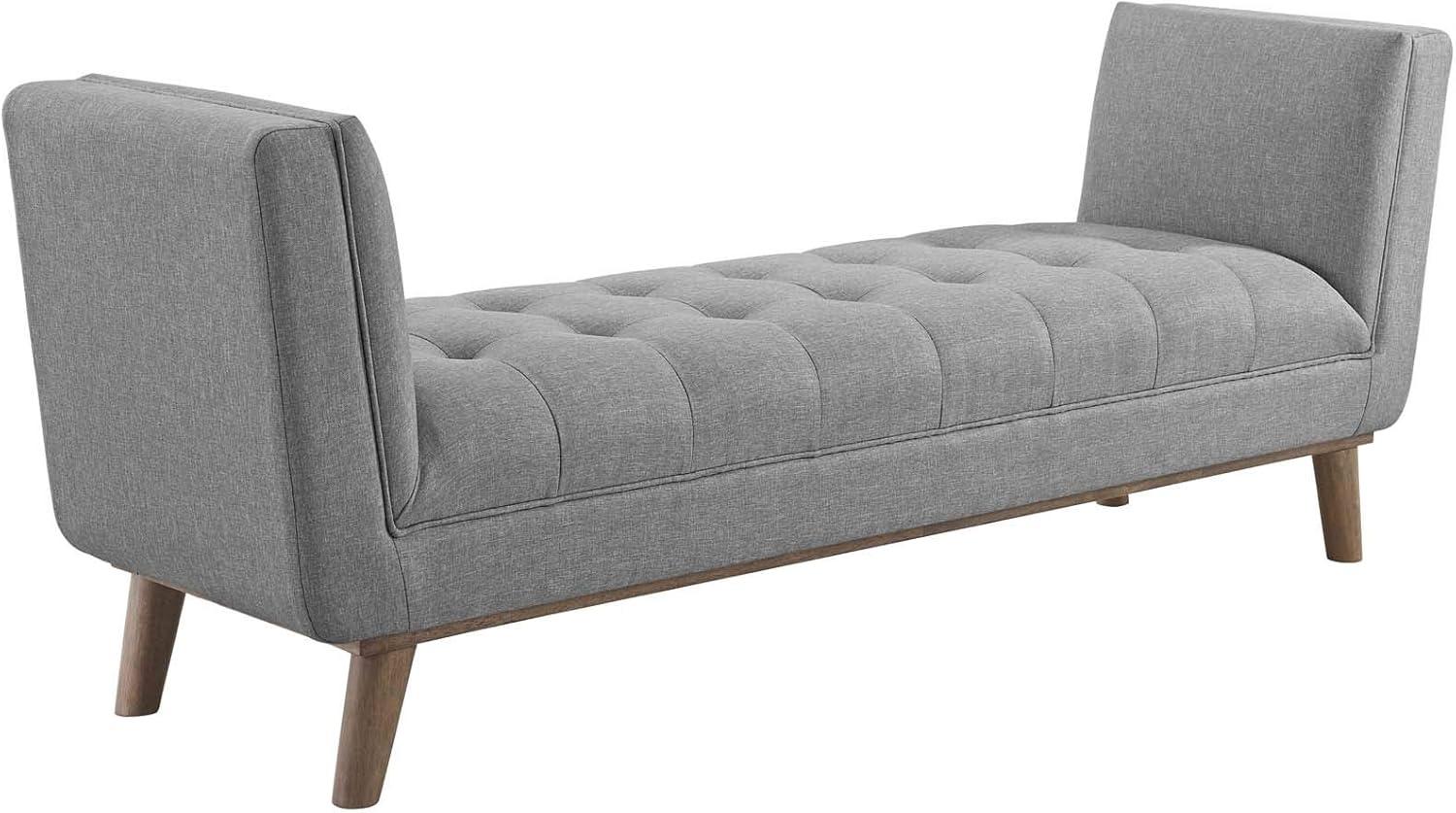 Modway Haven Tufted Button Upholstered Fabric Accent Bench