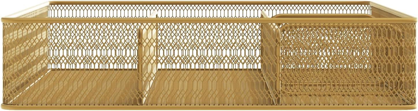 Thomas Martha Stewart Mesh Metal 6 Compartment Large Desk Drawer Organizer