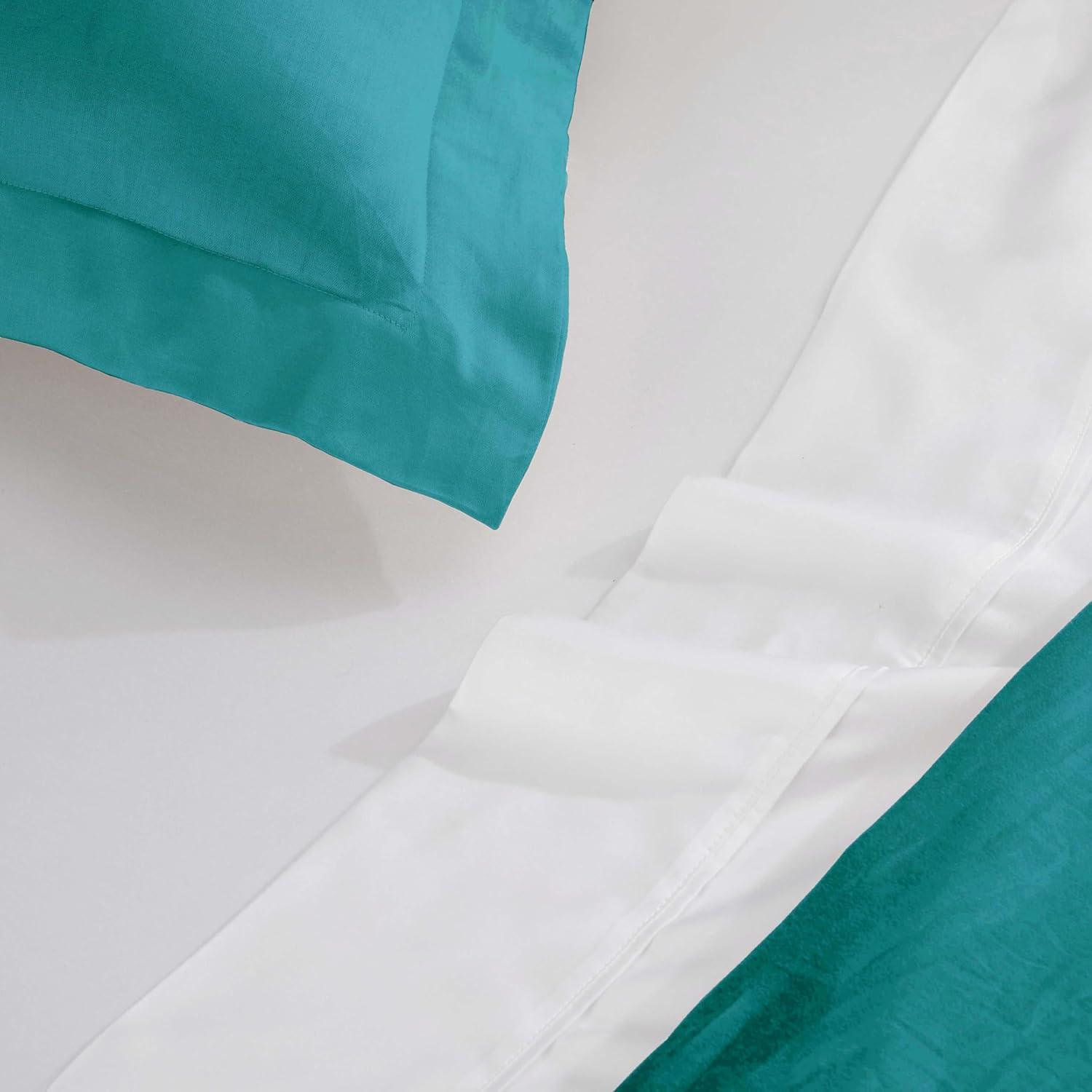 Superior Egyptian Cotton 300 Thread Count Duvet Cover Set, Twin, Teal