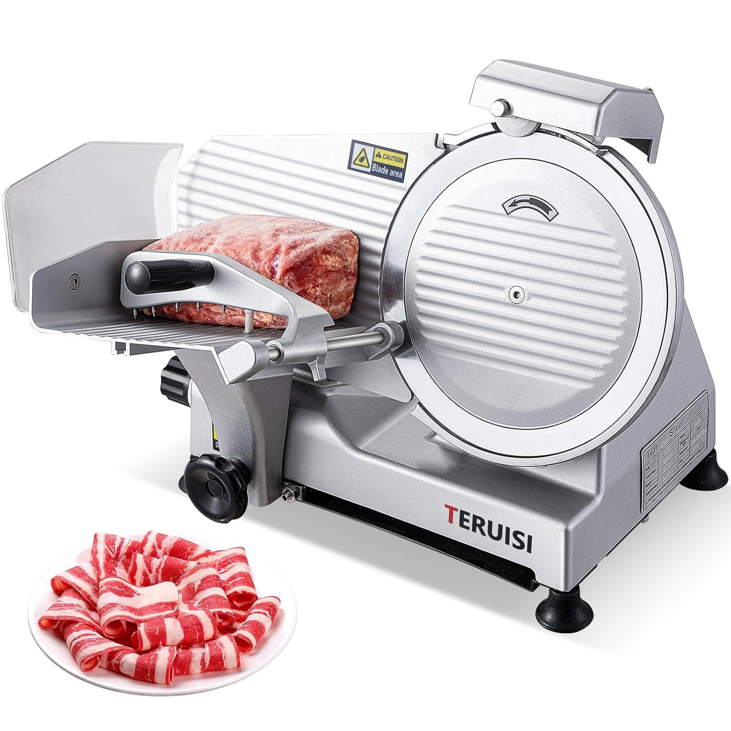 Fashionwu Fashionwu  Commercial Electric Meat Slicer 10" Food Cutter 240W Frozen Deli Slicer Machine