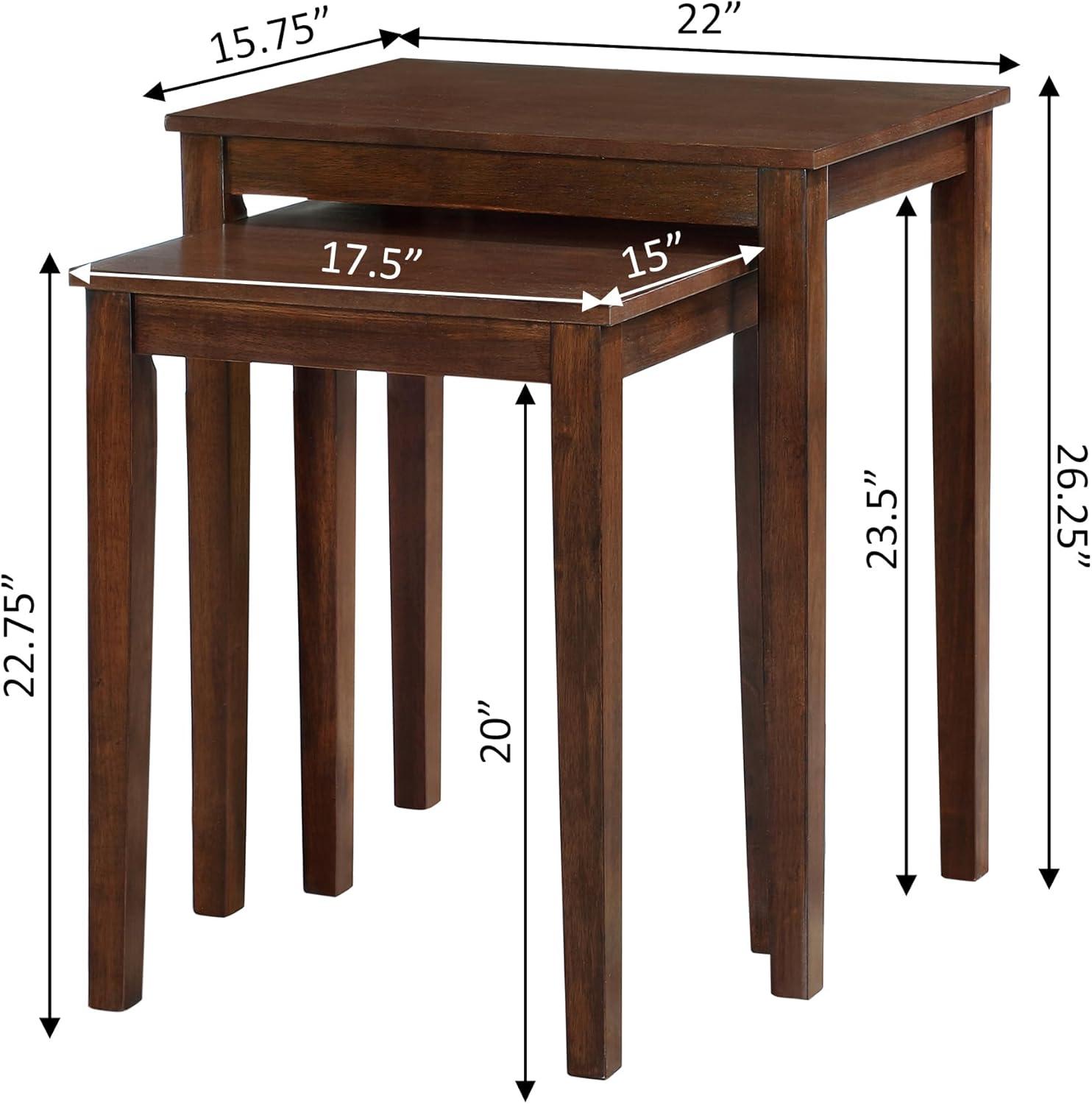 Convenience Concepts American Heritage Nesting End Tables, Espresso
