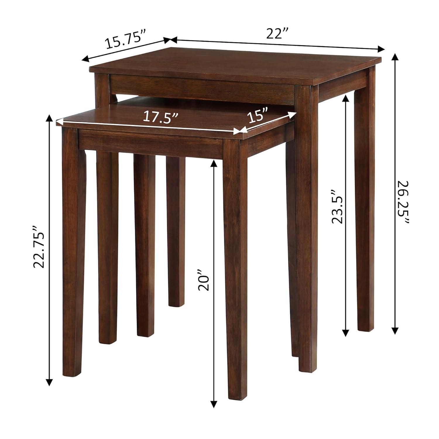 Convenience Concepts American Heritage Nesting End Tables, Espresso