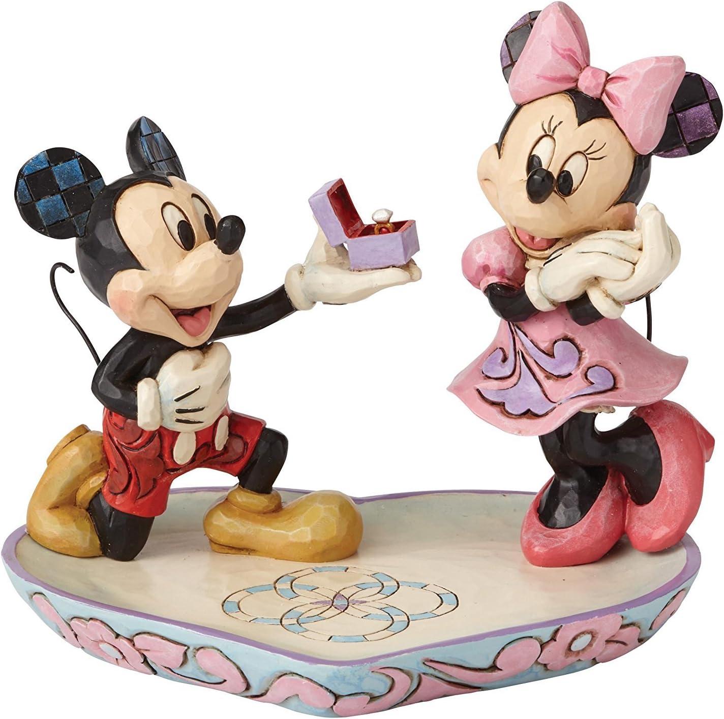 Jim Shore Jim Shore Disney Traditions Mickey& Minnie Proposal Ring Dish 5in H