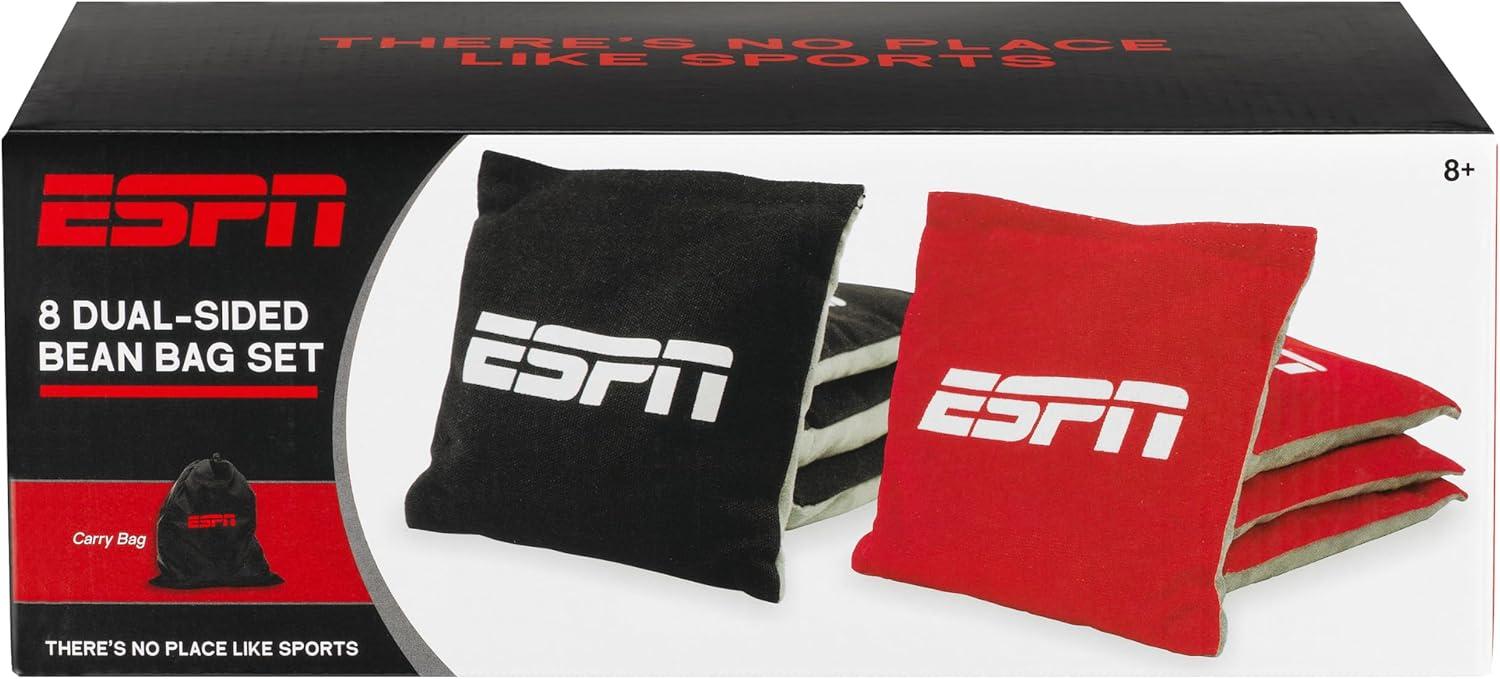 ESPN Cornhole Bags and Travel Case, Regulation Size and Weight (Set of 8) – Multicolor (ES-CH08.EXv24)