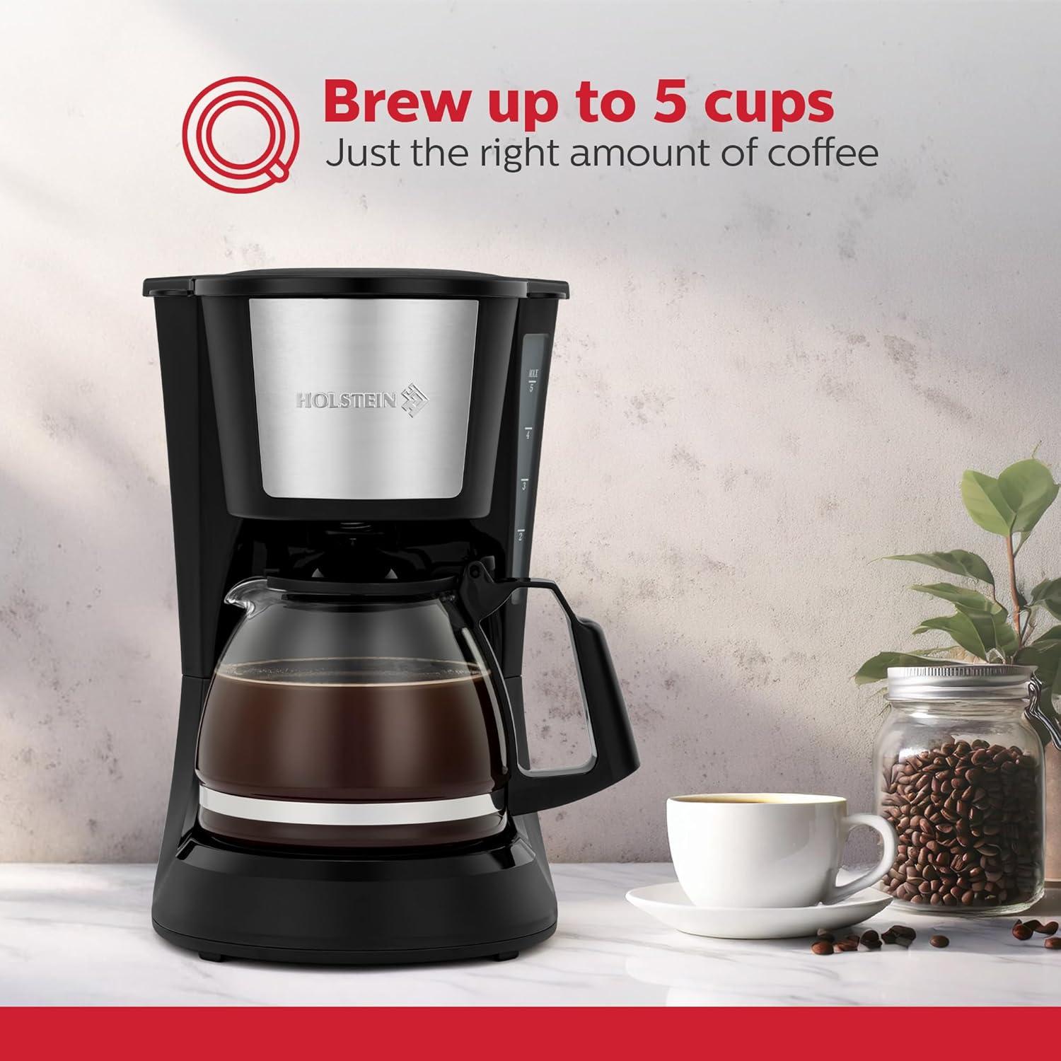Holstein Housewares 5-Cup Coffee Maker