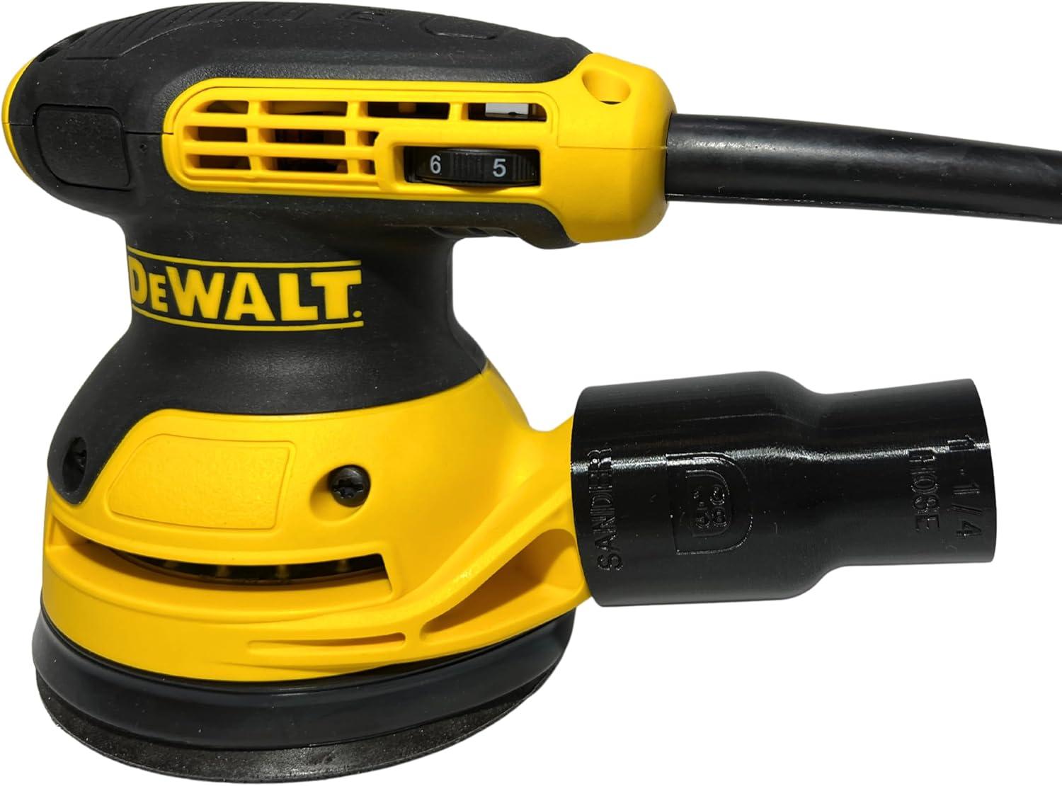 Vacuum Adapter for Dewalt or Craftsman Sanders - Dust Collection - Galactic Gadgets 1-1/4in - Black