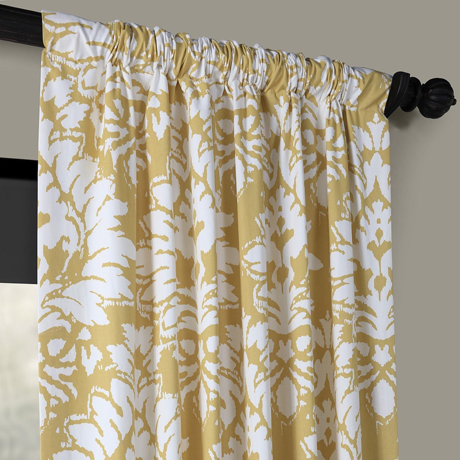 Lacuna Sun Printed Cotton Twill Curtain (1 Panel), Lacuna Sun, 50W X 108L