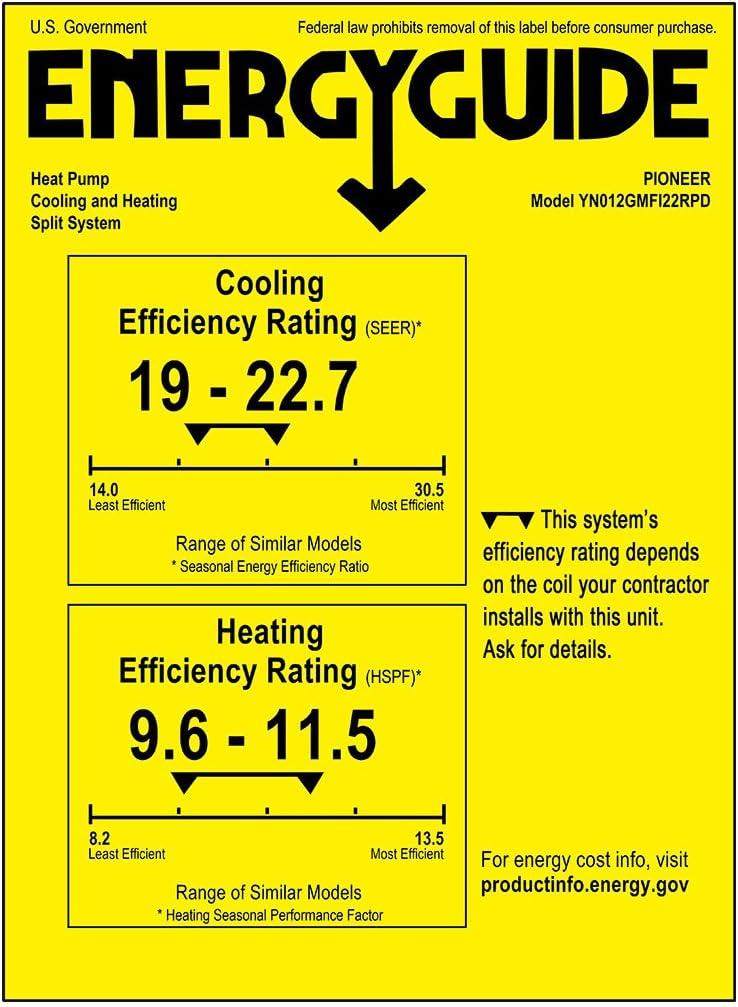 Pioneer 12000 BTU White Ceiling Mount Mini Split Heat Pump