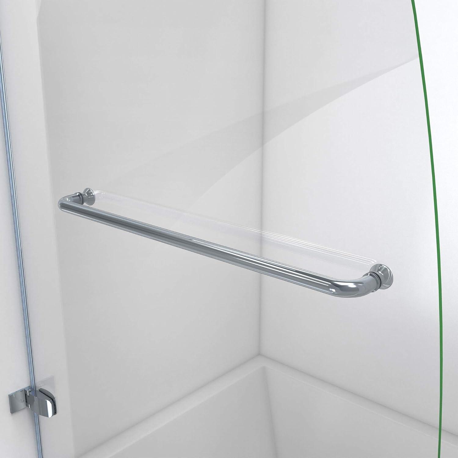 Aqua Uno 56" W x 58" H Hinged Semi-Frameless Tub Door