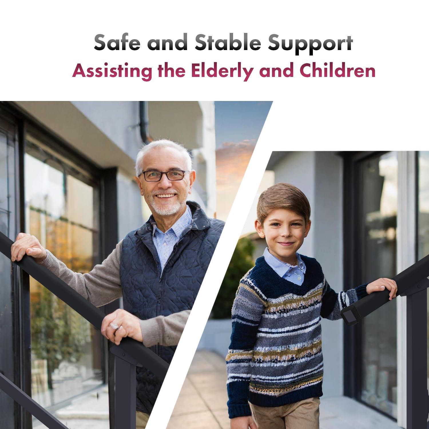 CR Home Black Metal Porch And Stair Railings