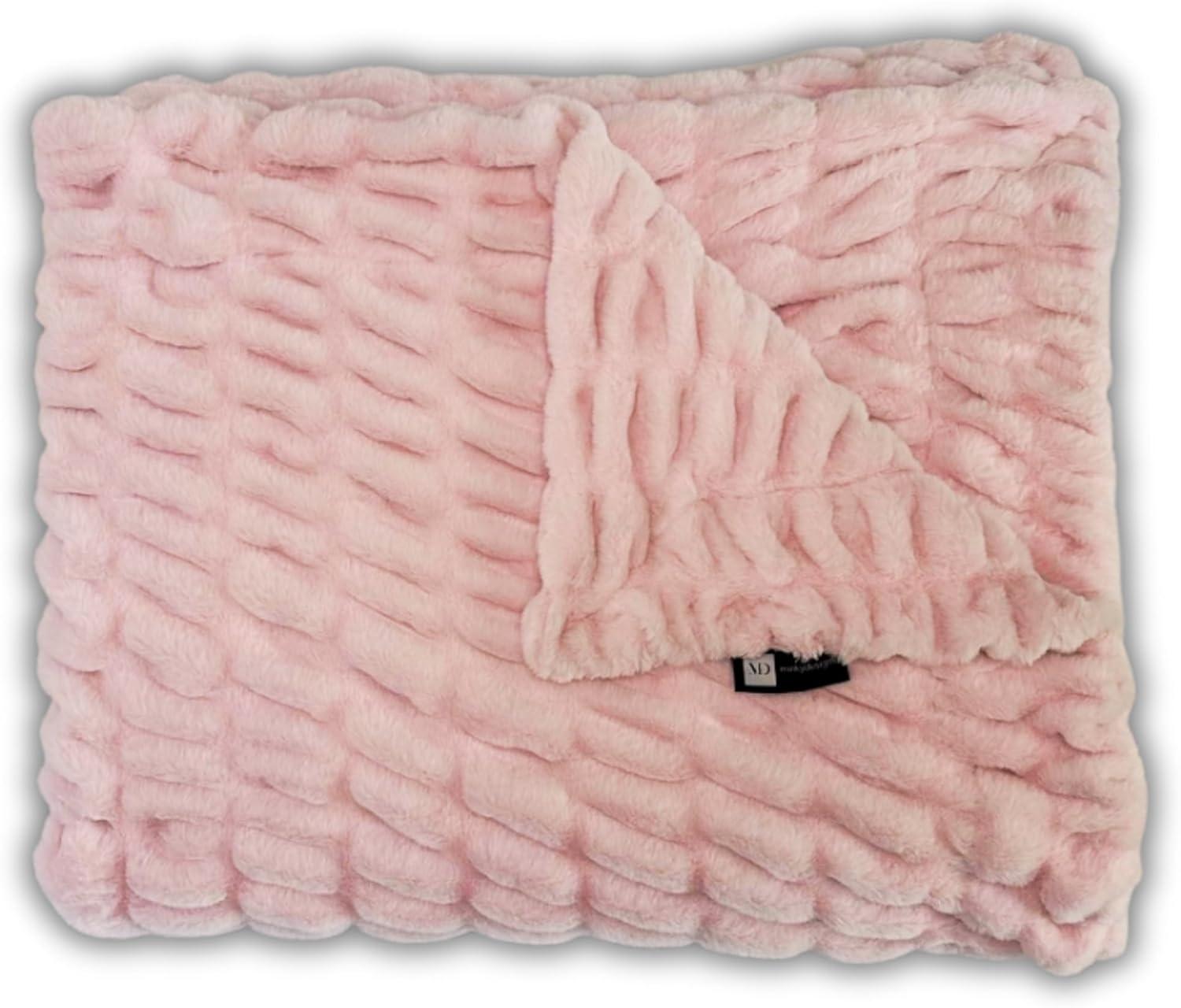 Minky Designs Luxurious Minky Blankets | Super Soft, Fuzzy, and Fluffy Faux Fur | Preppy Couch Covers & Throw Blankets | Ideal for Adults, Kids, Teens | Perfect Gift (Chic | Ash Gray)