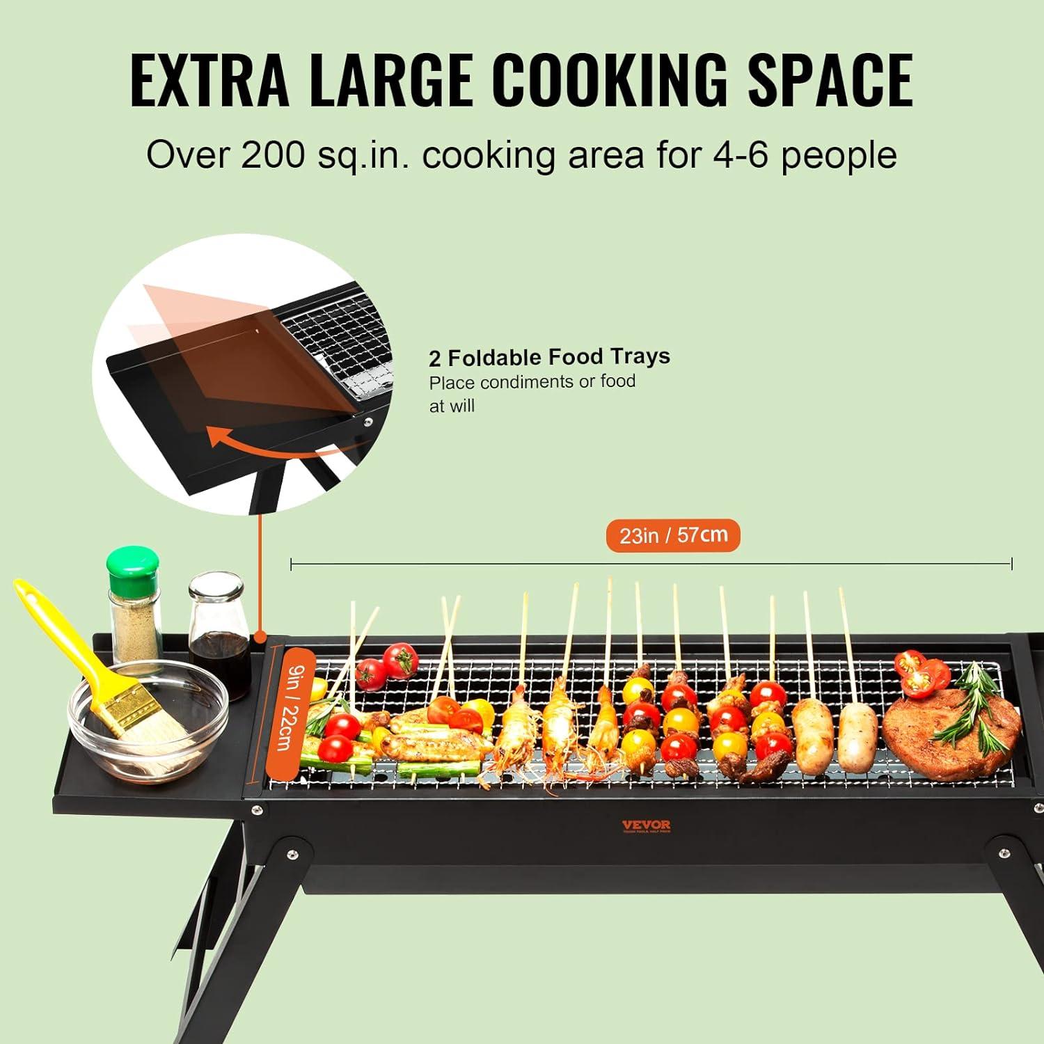 VEVOR 33.5'' W Portable Charcoal Grill