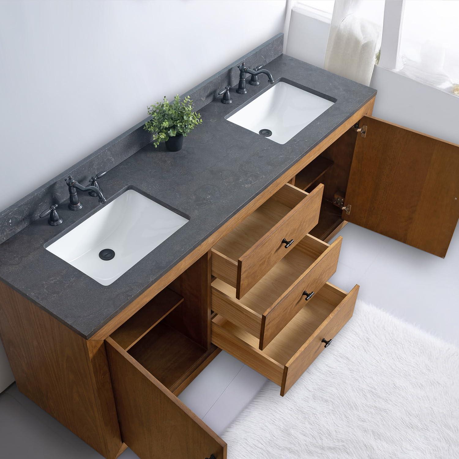 Vanity Art 72" Free Standing Double Bathroom Vanity