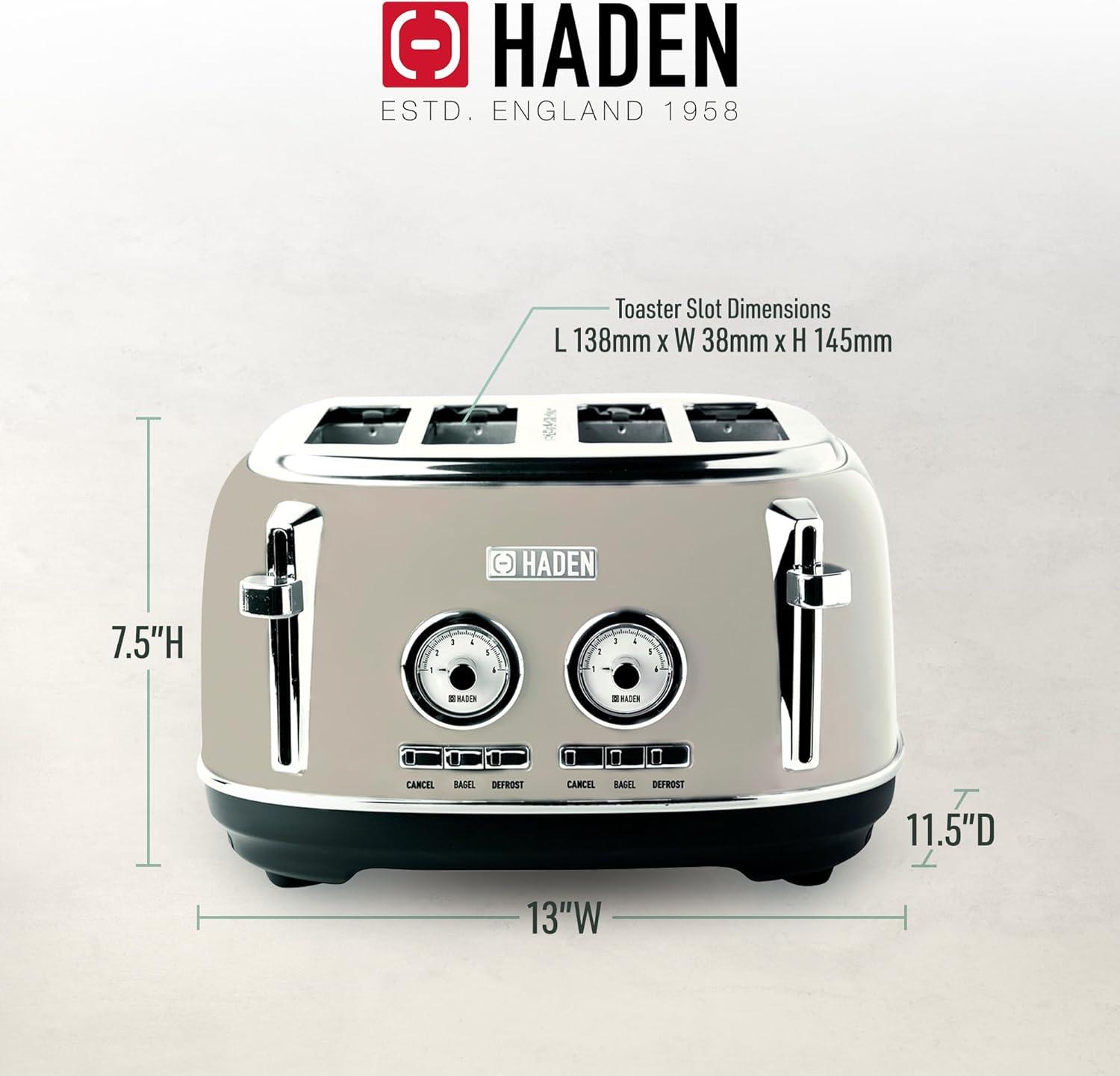 HADEN Dorset 4-Slice Wide Slot Toaster