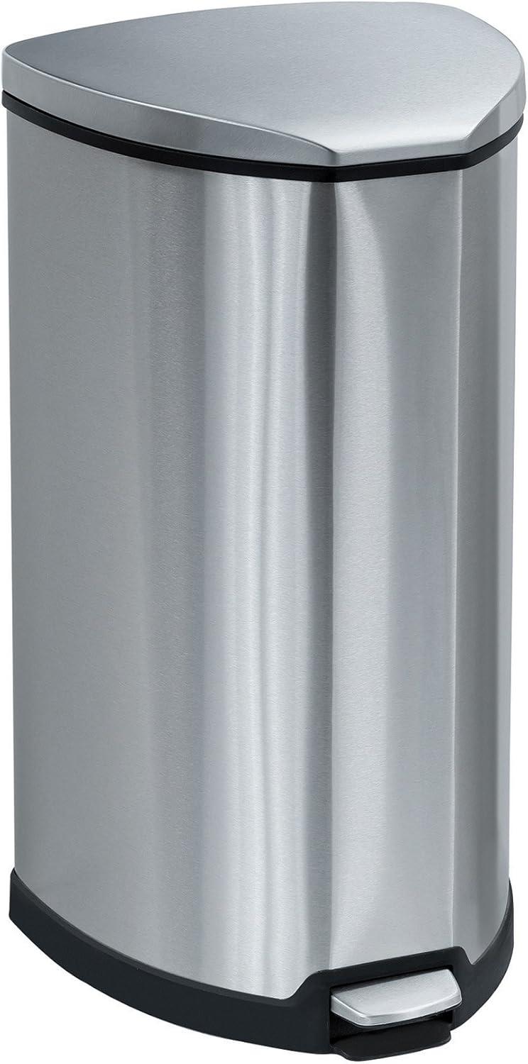 Fingerprint Resistant Stainless Steel Step-On Trash Can, 10 Gallon