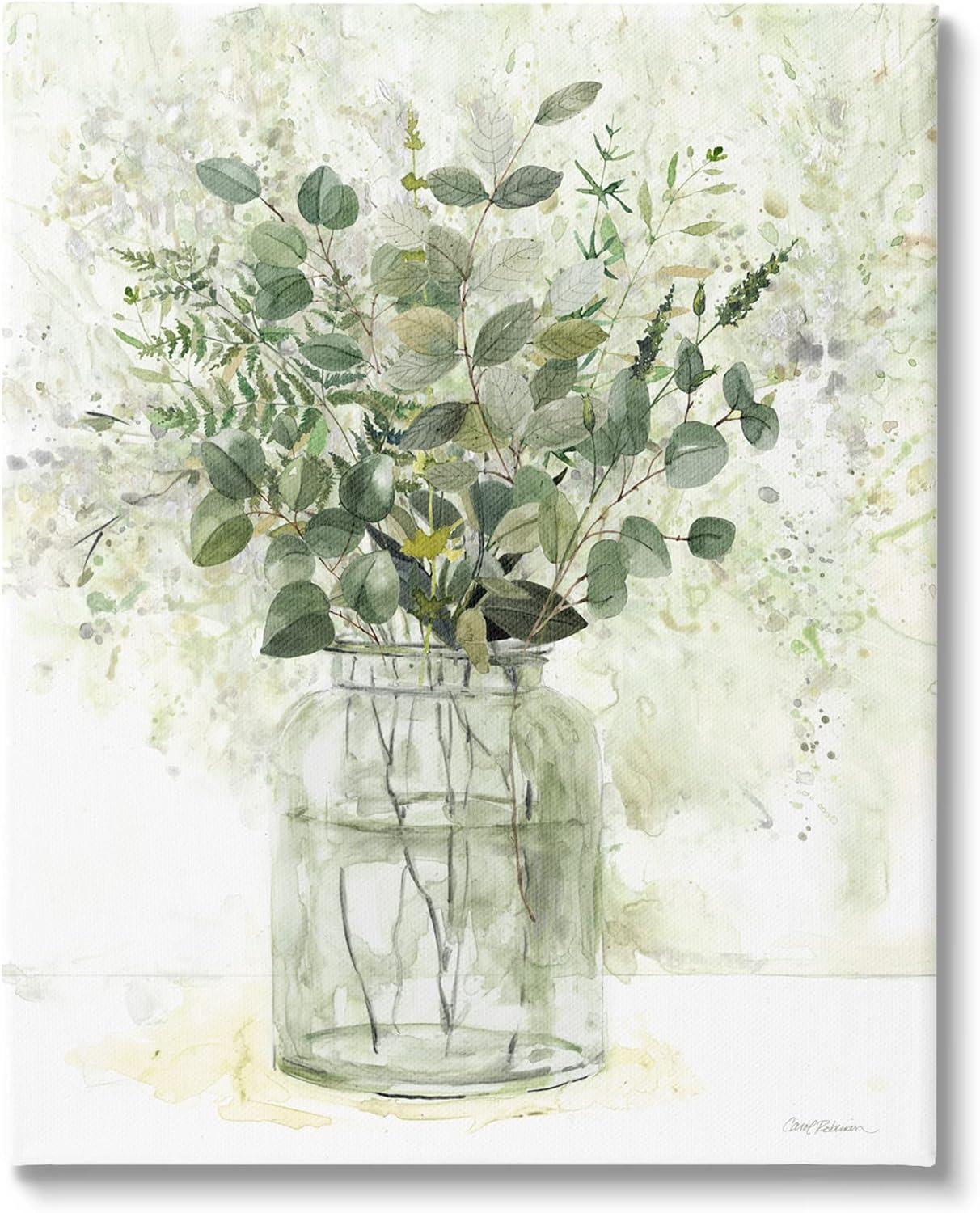 Stupell Industries Varied Herbal Botanical Arrangement Painting Gallery Wrapped Canvas Print Wall Art, Design by Carol Robinson