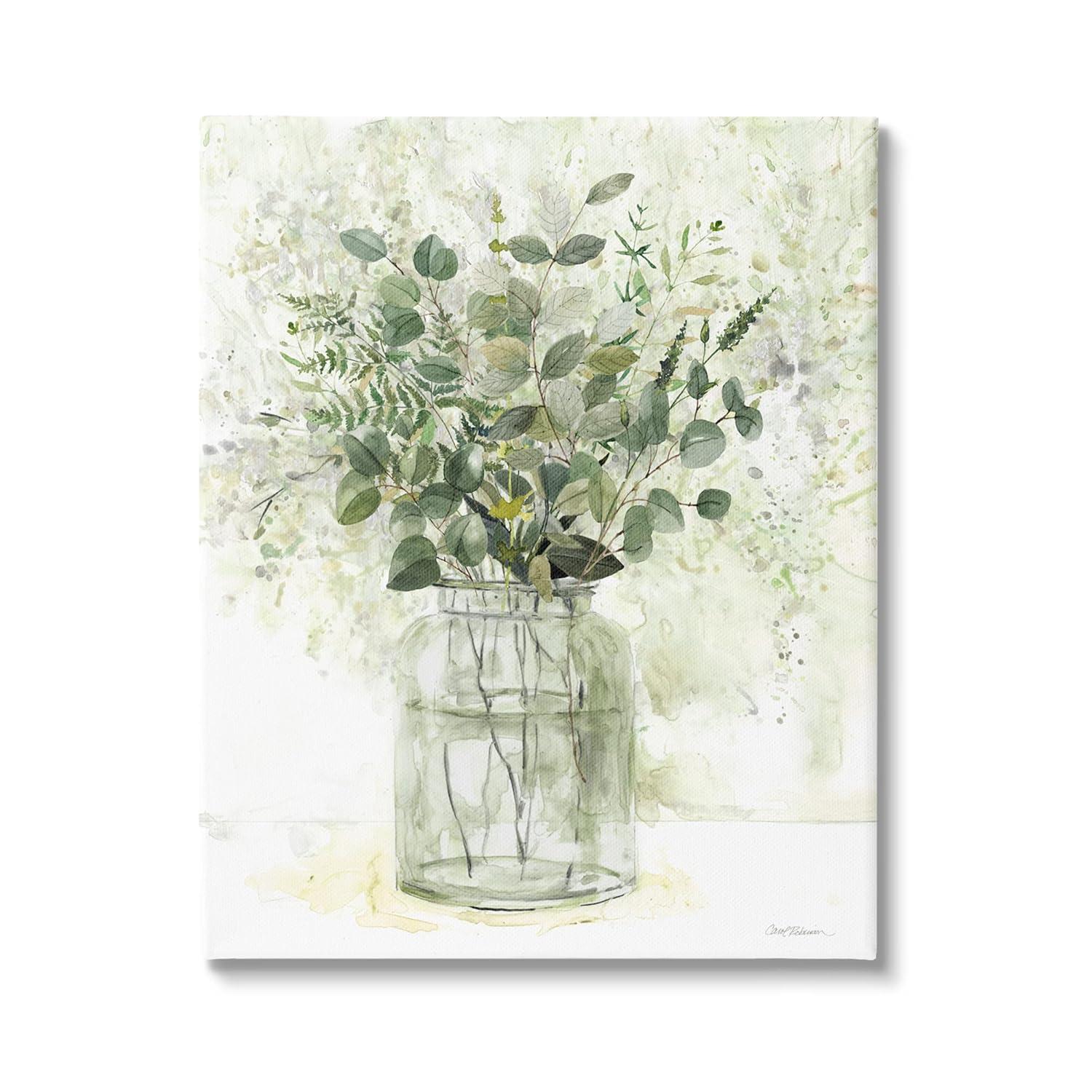 Stupell Industries Varied Herbal Botanical Arrangement Painting Gallery Wrapped Canvas Print Wall Art, Design by Carol Robinson