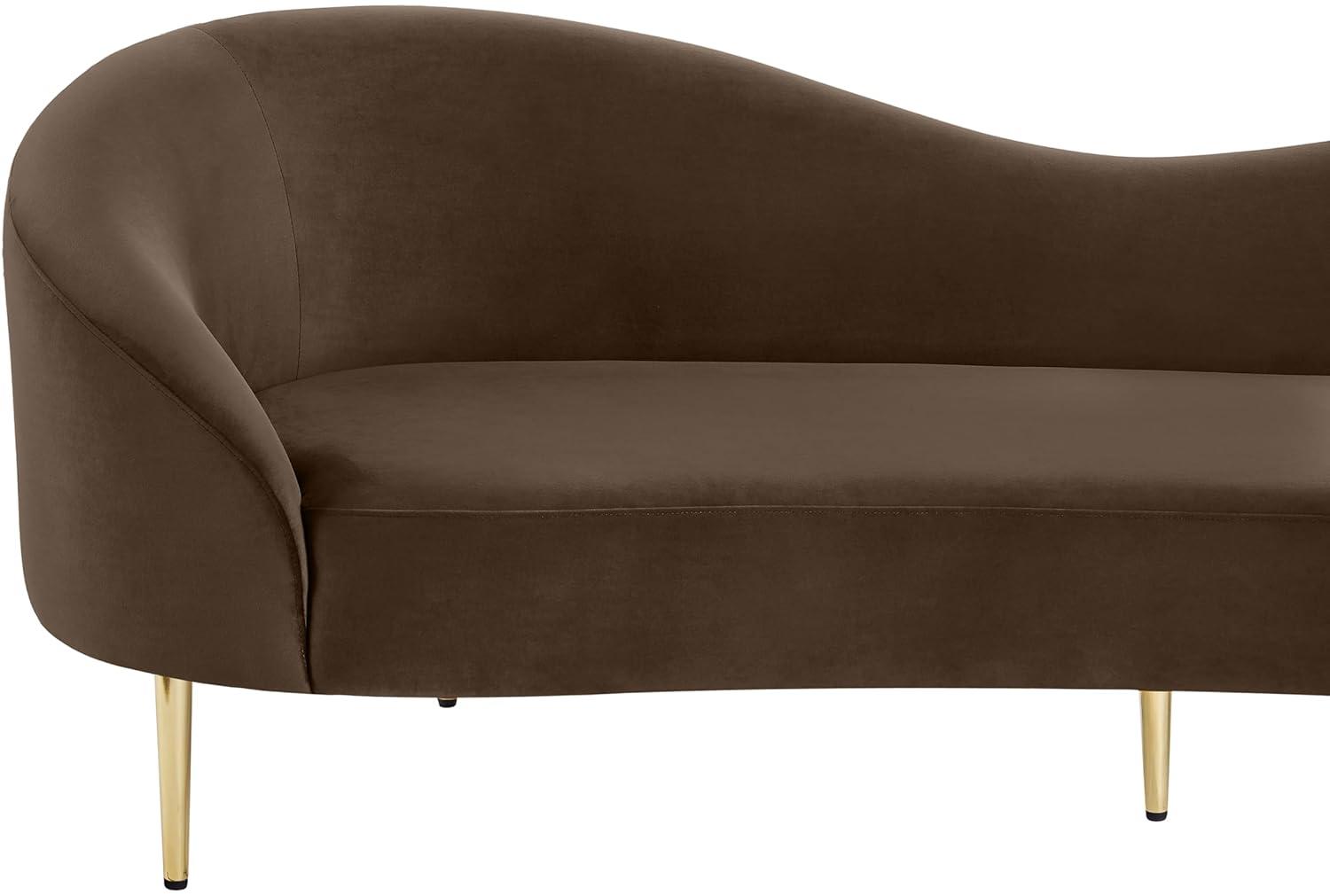 Meridian Furniture Ritz Brown Velvet Sofa