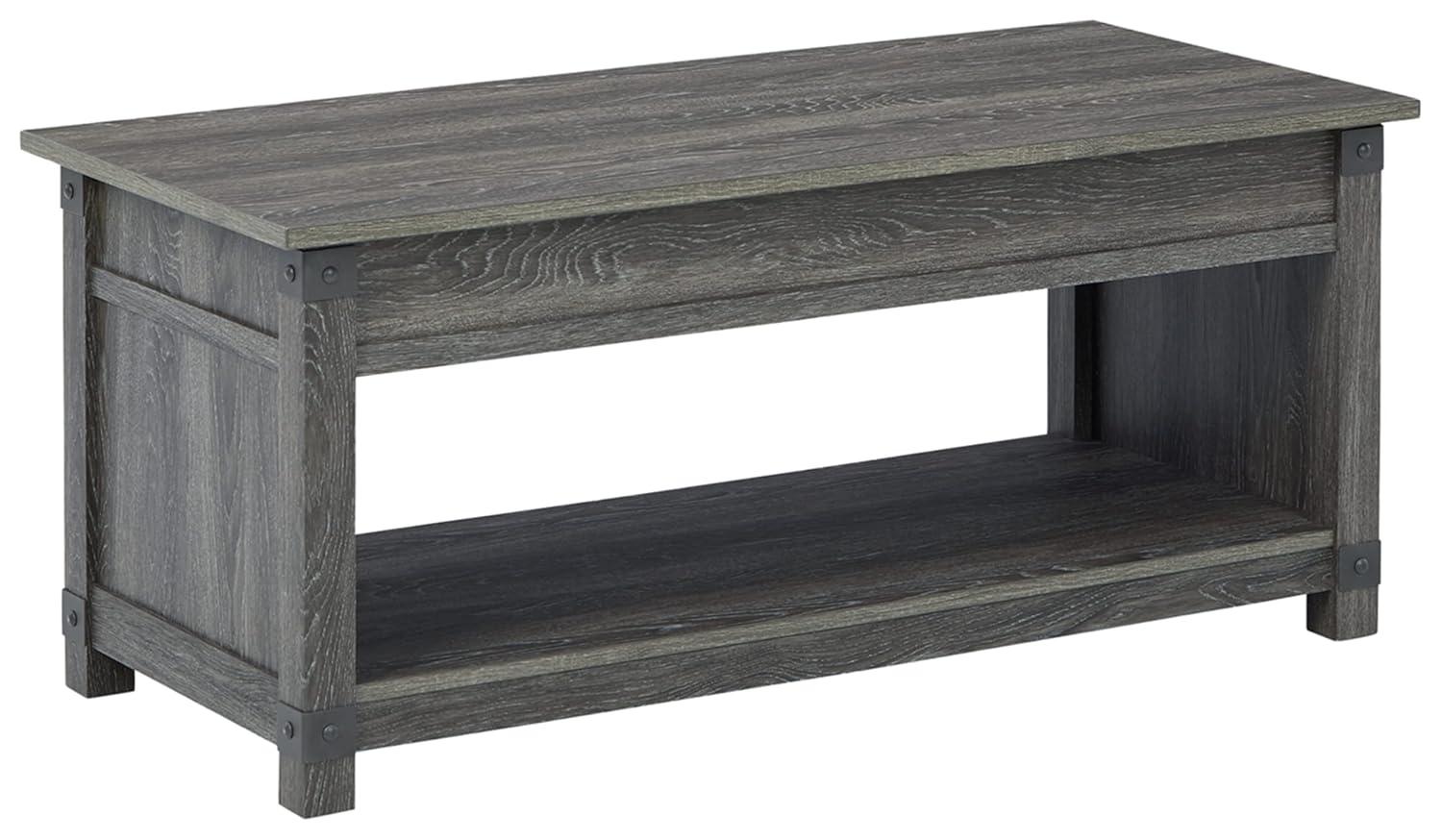 Signature Design by Ashley Casual Freedan Lift-Top Coffee Table  Grayish Brown
